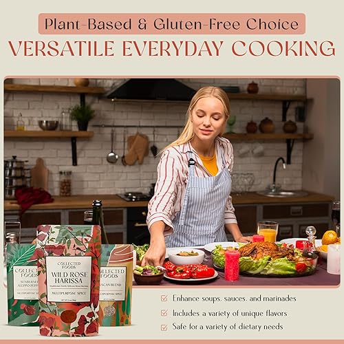 Miniatura 3 de Set de regalo de especias veganas, colección gourmet de condimentos de chefs de NYC  Incluye Zaatar, polvo Umami, mezcla toscana, especia Harissa y