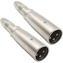 XLR to 1/4" Adapter 3PIN XLR Male to 6.35MM Female Connector Compatible with Microphone, Stereo, Mixer 2pcs