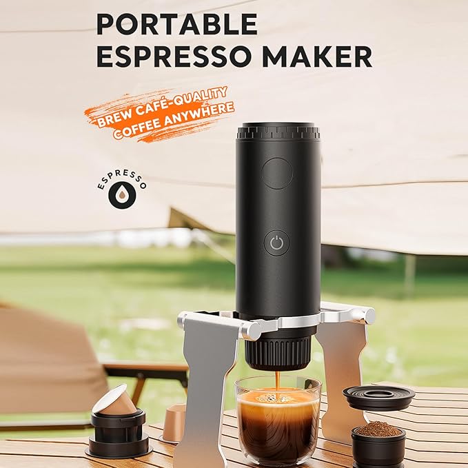 Cafetera Portátil Cápsulas y Molido 100ml con Batería Recargable miniatura 4