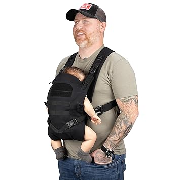 Tactical Baby Gear Tactical Baby Carrier for Dads Ergonomic, Hip Healthy & Comfortable for Infants and Toddlers 833 lbs Black