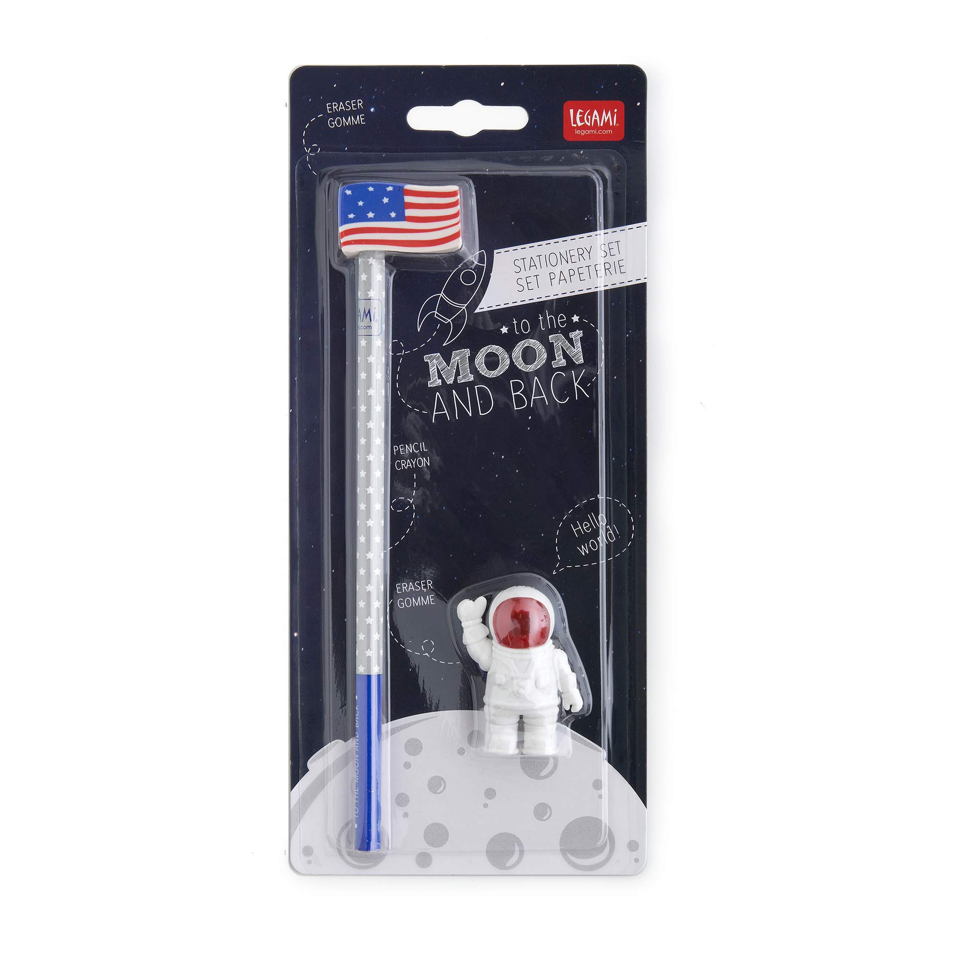Legami Set Matita E Gomme 'To The Moon And Back' - 2 Gomme Profumate E Matita HB 0,7 Cm - Foto 8