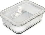 [5-Pack] Conteneurs de verre hermétiques Entreposage des aliments - Repas en verre étanche Prep Conteneurs avec lids - Ensemble de contenants en verre (30 Ounce 1 Compartiment)