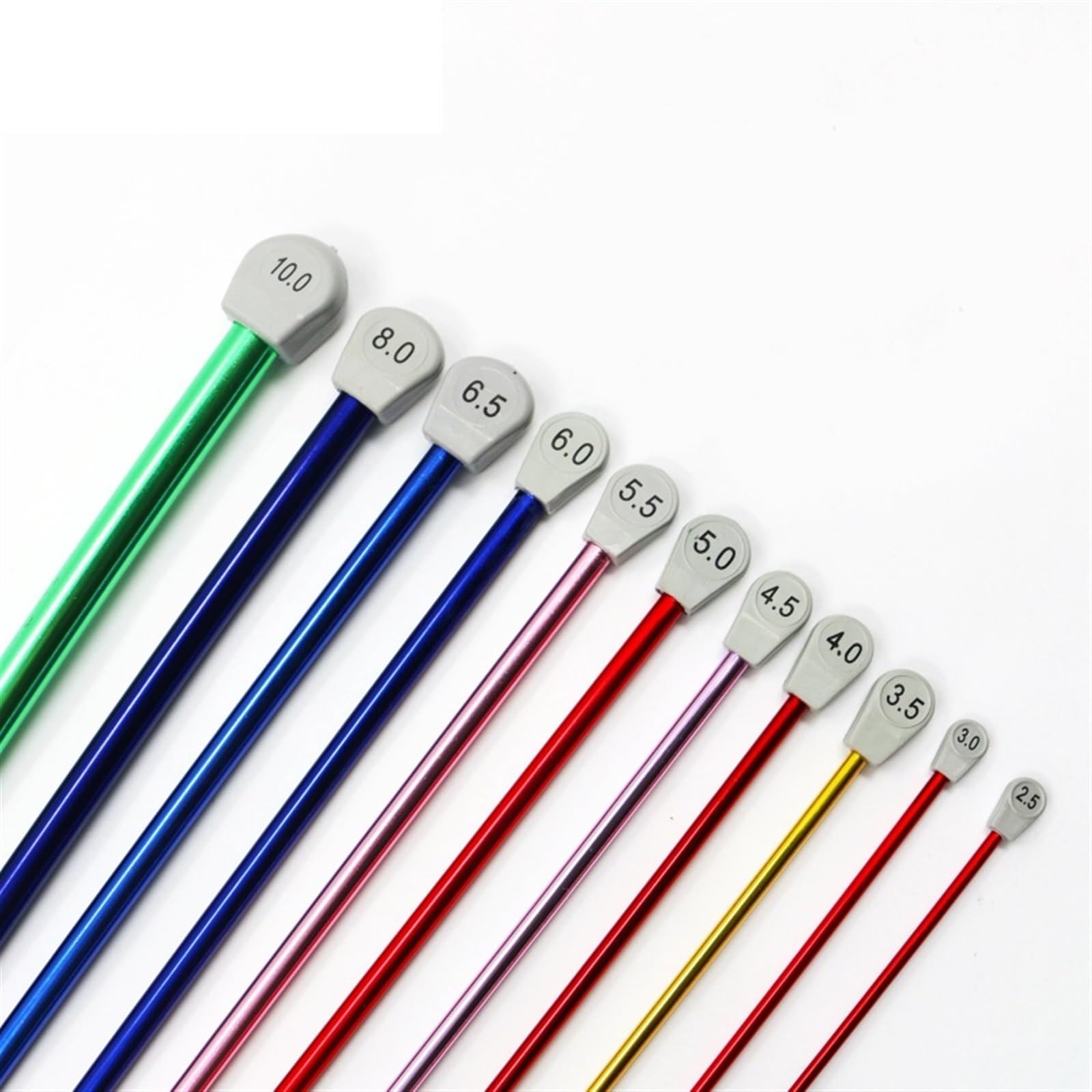 Ago per Maglieria, Uncinetto Lungo 35 cm Uncinetto in Alluminio 14 Dimensioni Maglioni Lavorati a Maglia Sciarpe Uncinetto in Alluminio colorato Set di Ferri da Maglia(8mm)