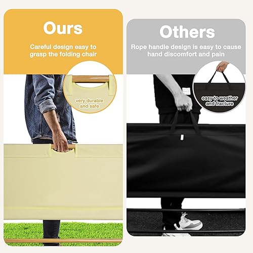 Miniatura 7 de Fadidio Sofá biplaza de patio para 2 personas de 45 pulgadas, para exteriores, plegable, para campamento, silla doble, silla plegable con