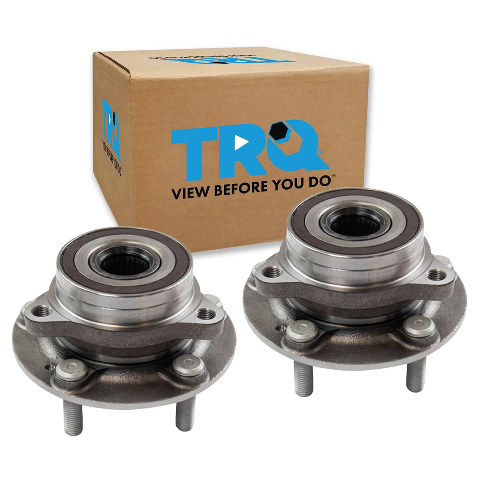 TRQ Front Left and Right Wheel Bearing and Hub Assembly Set 2 Piece
