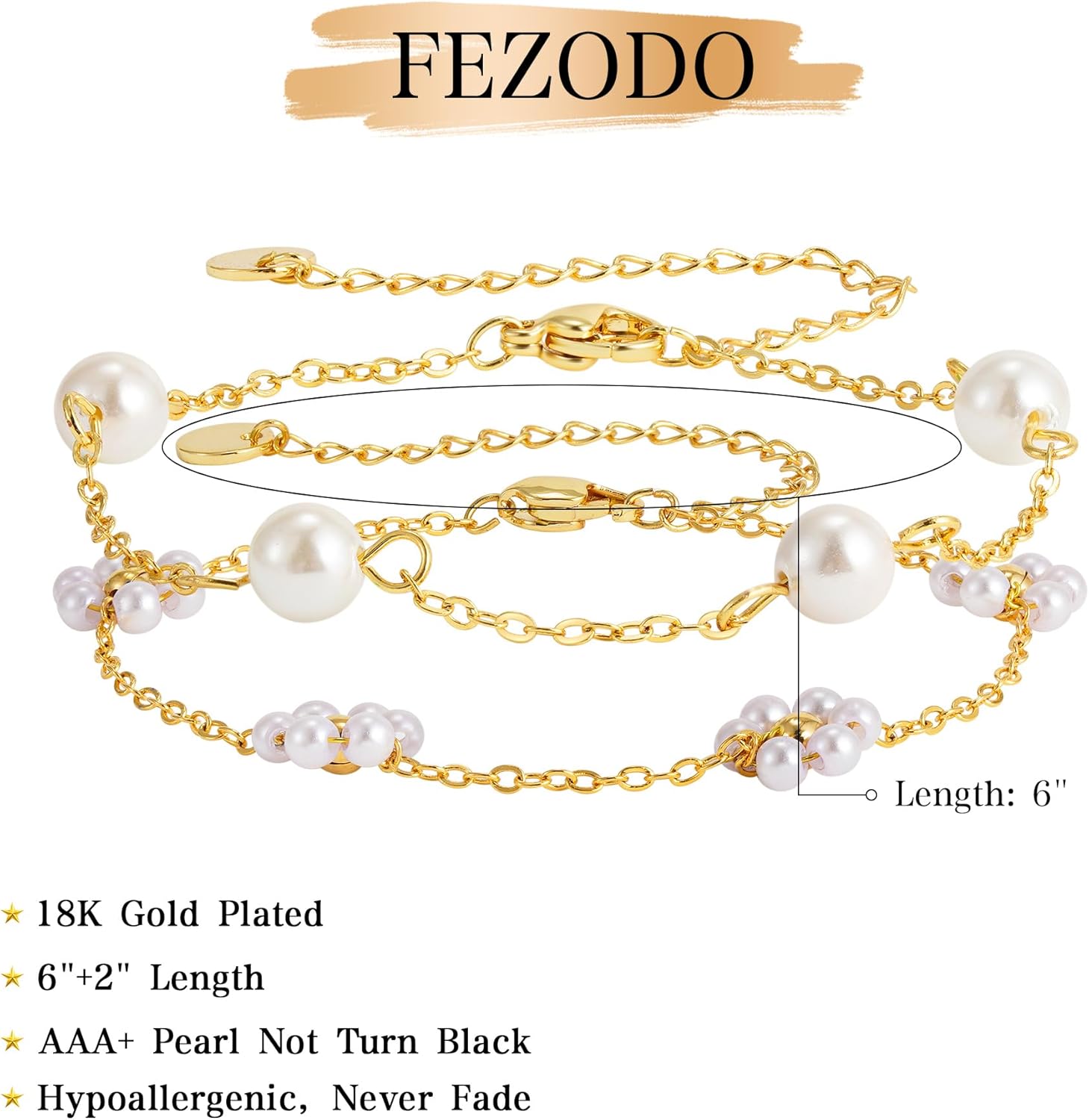 Valentines Day Gifts for Her Pearl Bracelet - Dainty 18K Gold Plated Pearl Heart Daisy Beaded Bracelet Stack Beach Jewelry Bracelets Valentines Gifts for Mom Daughter Wife Girlfriend - Image 5