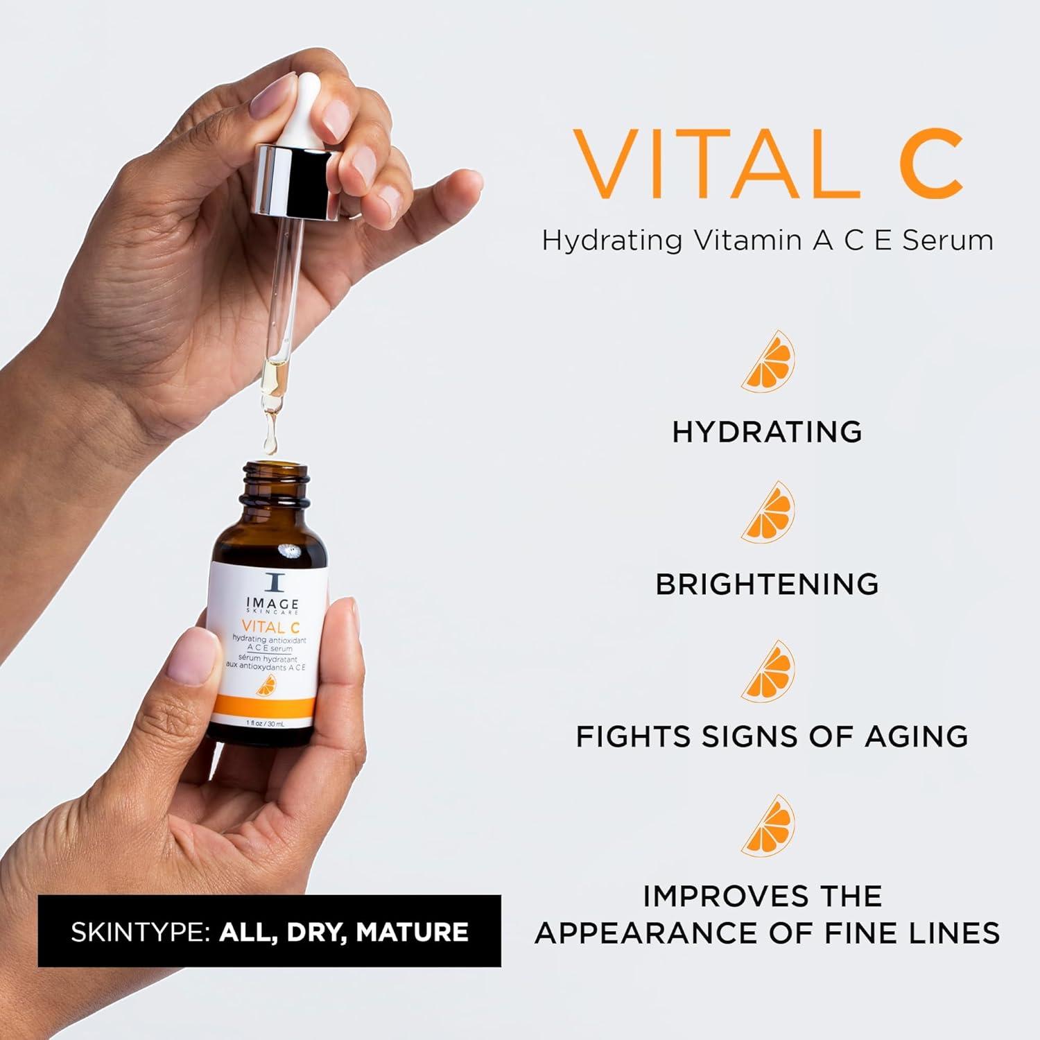 IMAGE Skincare, VITAL C Hydrating Vitamin A C E Serum, Brightening Complex, 1 fl oz - Image 2