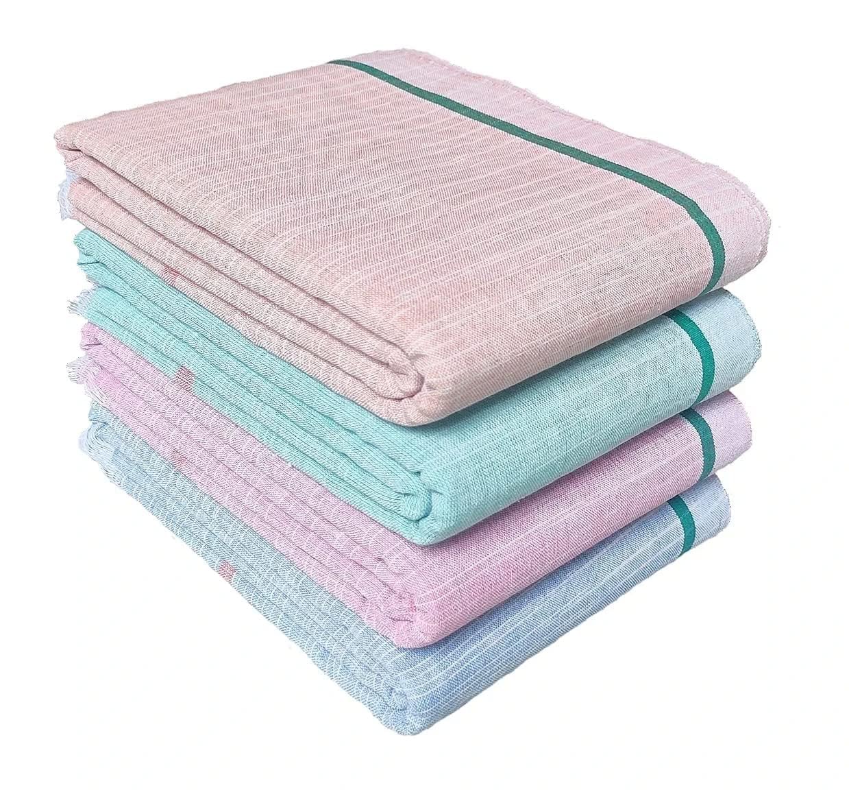 Kushi Lifestyle 100% Pure Cotton Khadi Towel Gamcha (300 GSM /31x66 Inches) for Men & Women Skin Friendly Shrink Proof Pack of 4 (B0CH8FY38J) Amazon Price History, Amazon Price Tracker