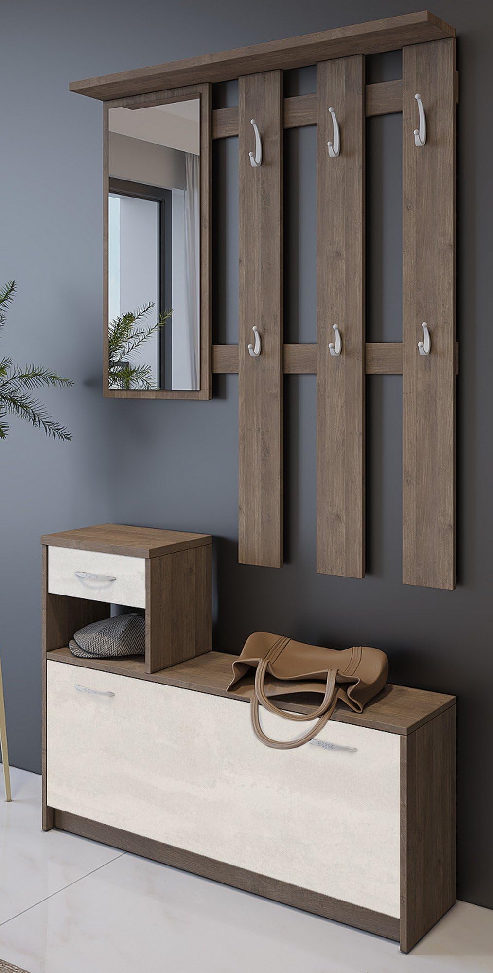 CALITAN FURNITURE FACTORY SP Z O.O. Mobile da Ingresso Ken Noce Eastwood E SPATOLATO