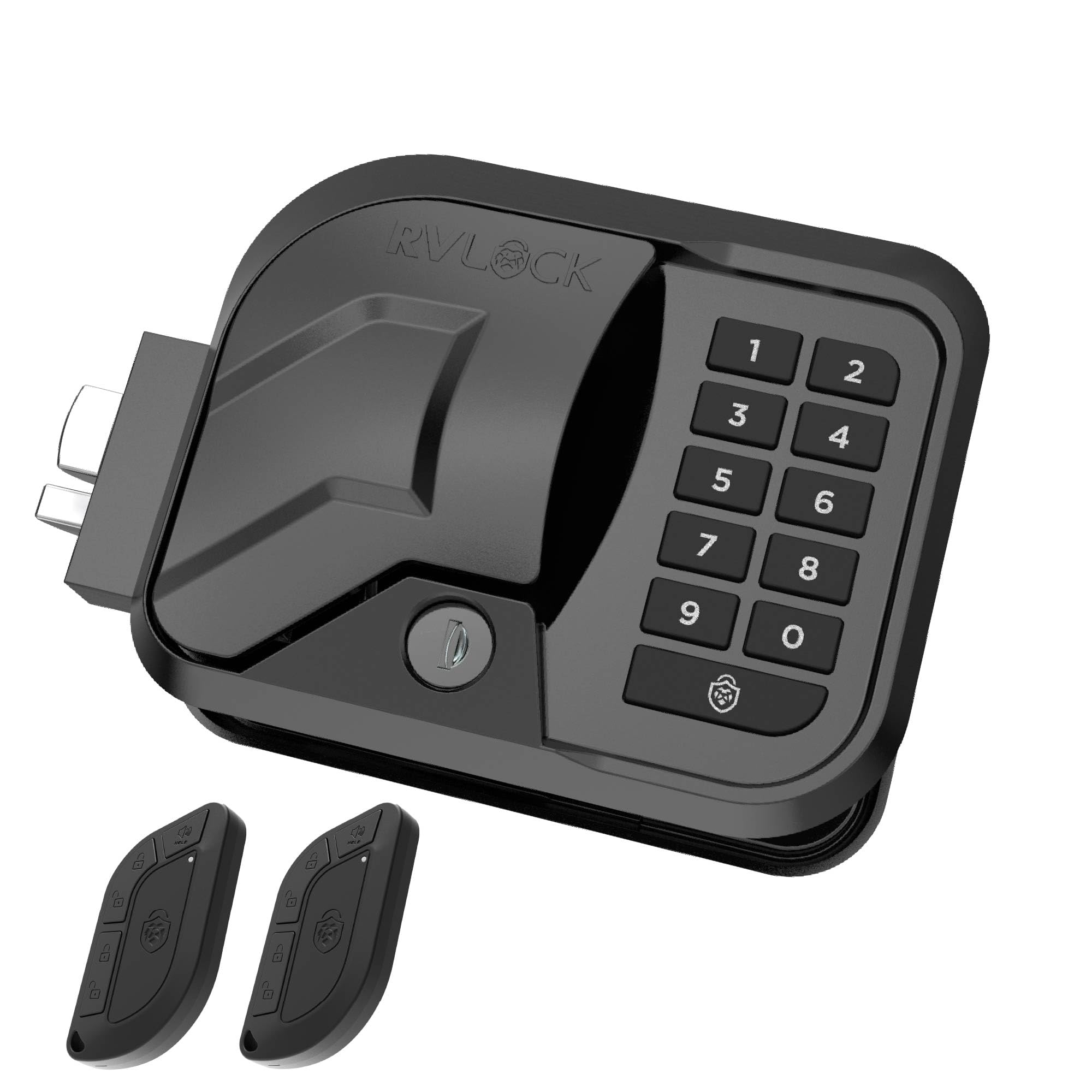 RVLockTrek RV Lock Keyless Entry with USB-C Rechargeable RV Door Lock, 5-Button Key Fob, and 10-Digit Keypad Perfect Replacement for an Rv Door Latch