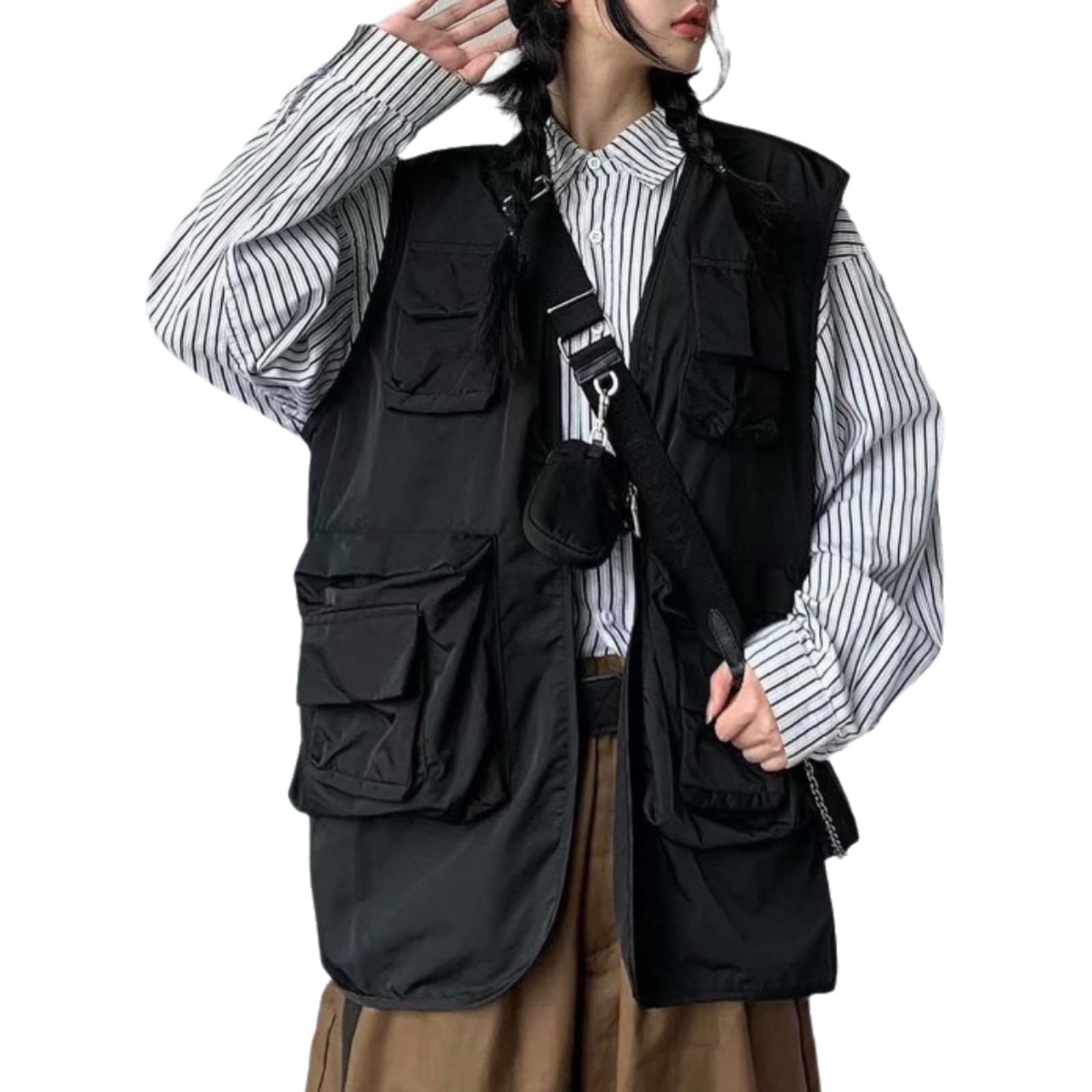 TODAYFUL＿Nylon Pocket Vest TODAYFUL Nylon Pocket Vest ユニセックスなオーバーサイズの
