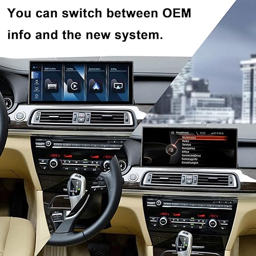 Miniatura 3 de PEMP Pantalla vertical Android 10, pantalla táctil IPS de 10.25 pulgadas, Qualcomm 8 núcleos 4 GB 64 GB Carplay, Android auto para BMW F10 F11