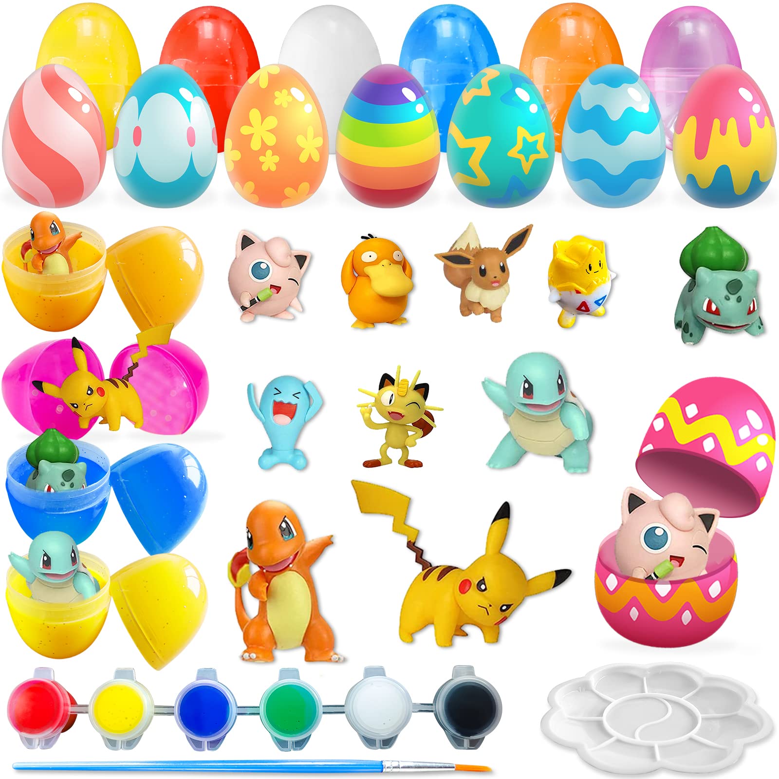 Make Your Own Night Light Filled Easter Eggs with Surprise Toys Inside, Easter Basket Stuffers for Toddler, Easter Party Favors, Filled Easter Eggs Hunt, Night Light Easter Decorations Gift for Kids