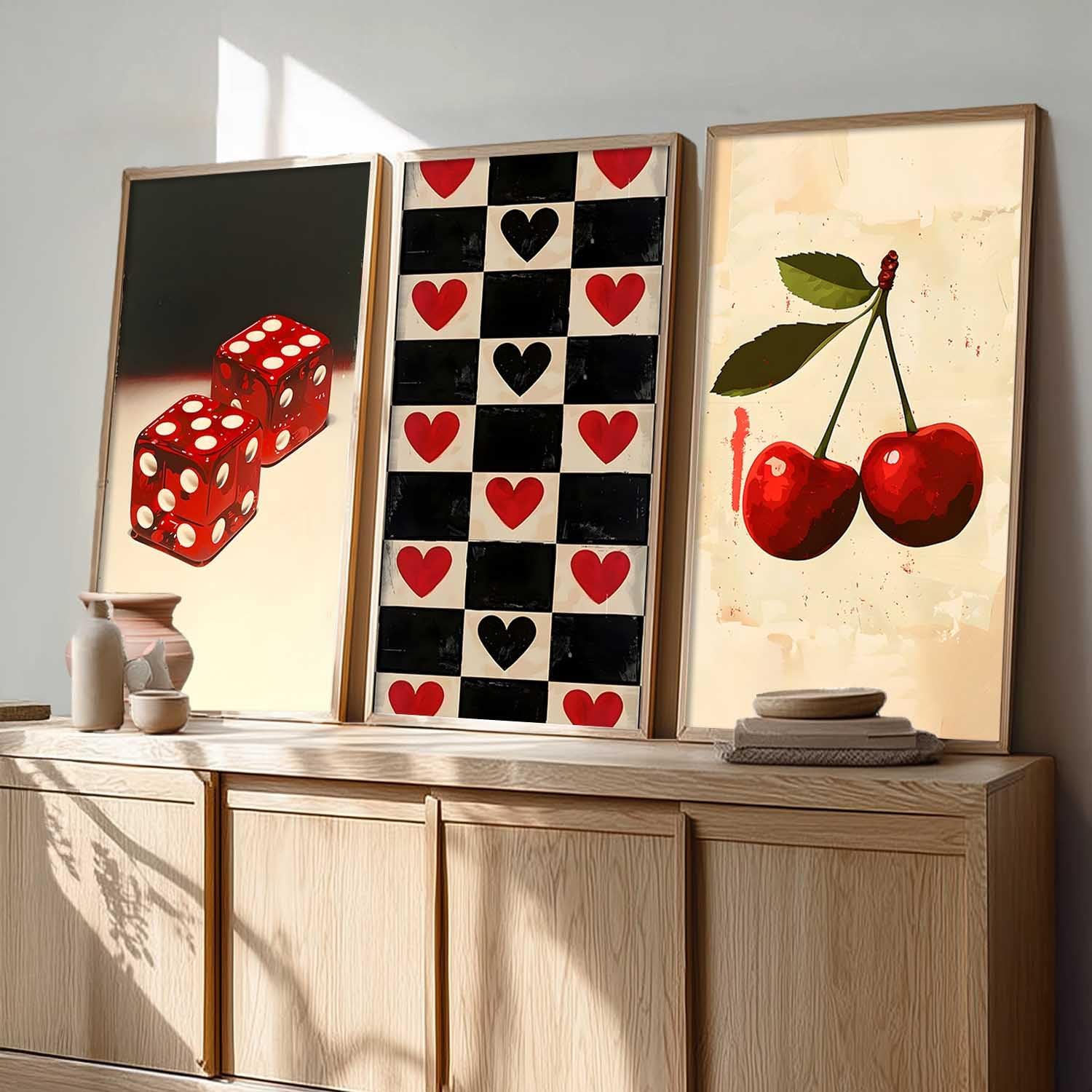 Kotart Abstract Wall Art Set - 3 Floral Prints -10 Kotart Abstract Wall Art Set - 3 Floral Prints -10