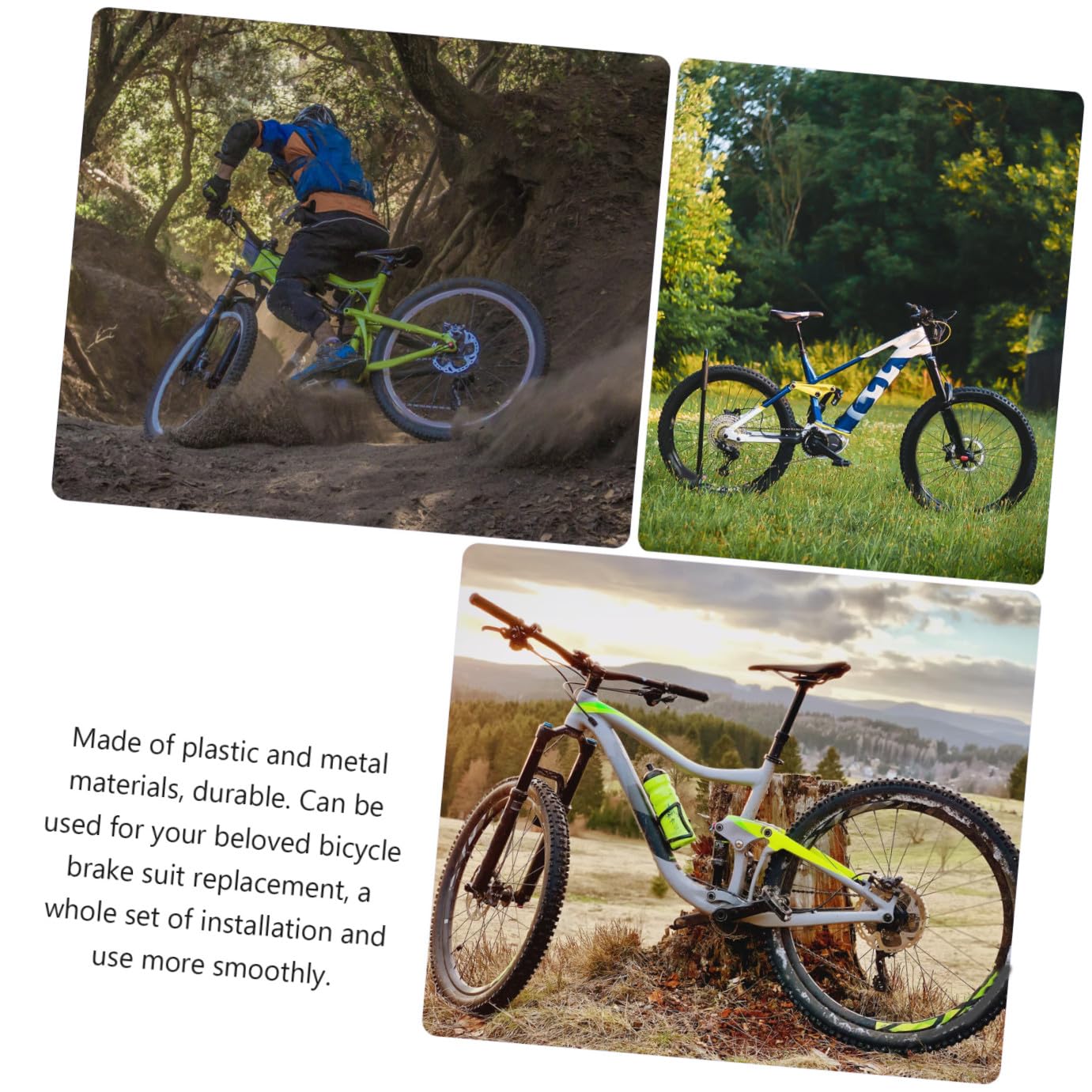Juego de Frenos de Disco Mecánicos para Bicicleta de Montaña, Piezas Metálicas Ahuecadas de Alta Resistencia, Disipación de Calor Mejorada, Accesorio Práctico para Ciclismo