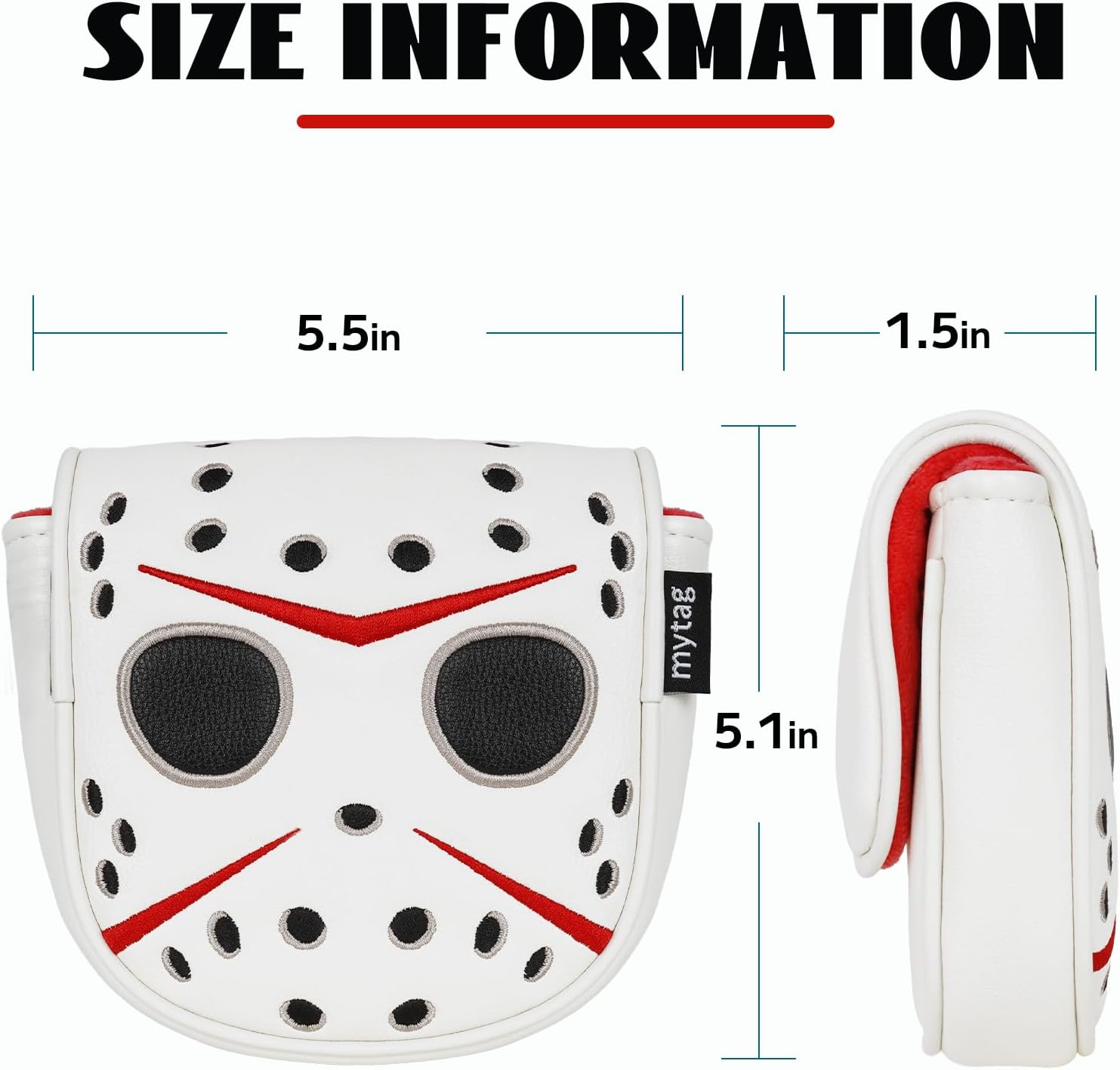 Putter Covers Hockey Goalie Mask, Mallet Putter Cover Blade Putter Cover Strong Magnetic Putter Headcover