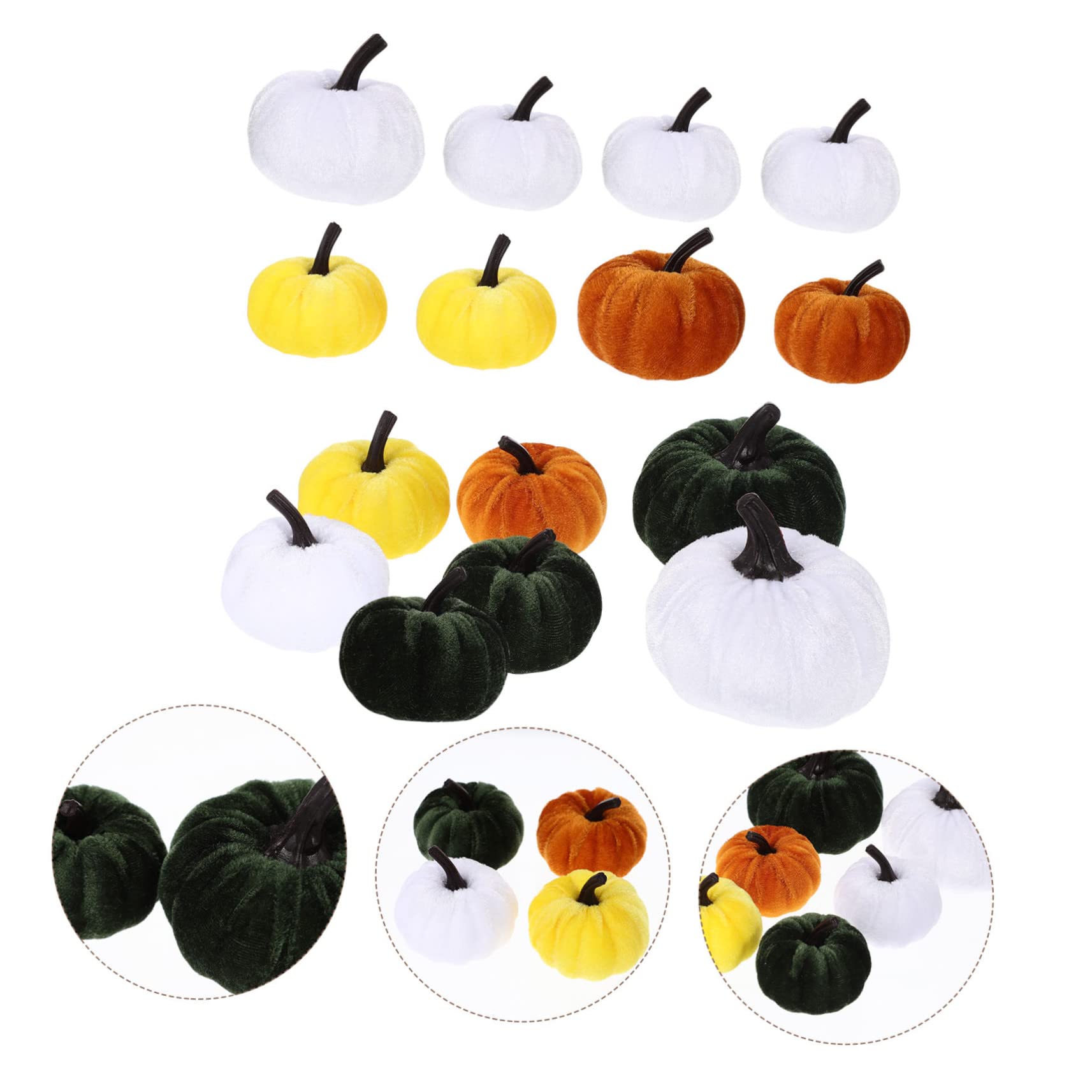 Ciieeo 45 STK künstlicher Kürbis falsches Kürbisdekor Stoff falsche Kürbisse Künstliche Kürbisse Pumpkin Decoration hochzeitsdeko dekorativer Kürbis Zubehör für Themenpartys Schaum