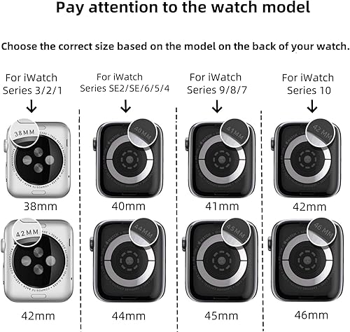 Miniatura 2 de Funda de silicona brillante compatible con Apple Watch Band de 1.496 pulgadas, 1.575 pulgadas, 1.614 pulgadas, 1.654 pulgadas, 1.732 pulgadas, 1.772