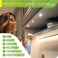 Vista 4 de Kit de iluminación de exhibición de gabinete de colección, luces LED redondas, 110 V eléctrico directo con cable y enchufe de pared, caja