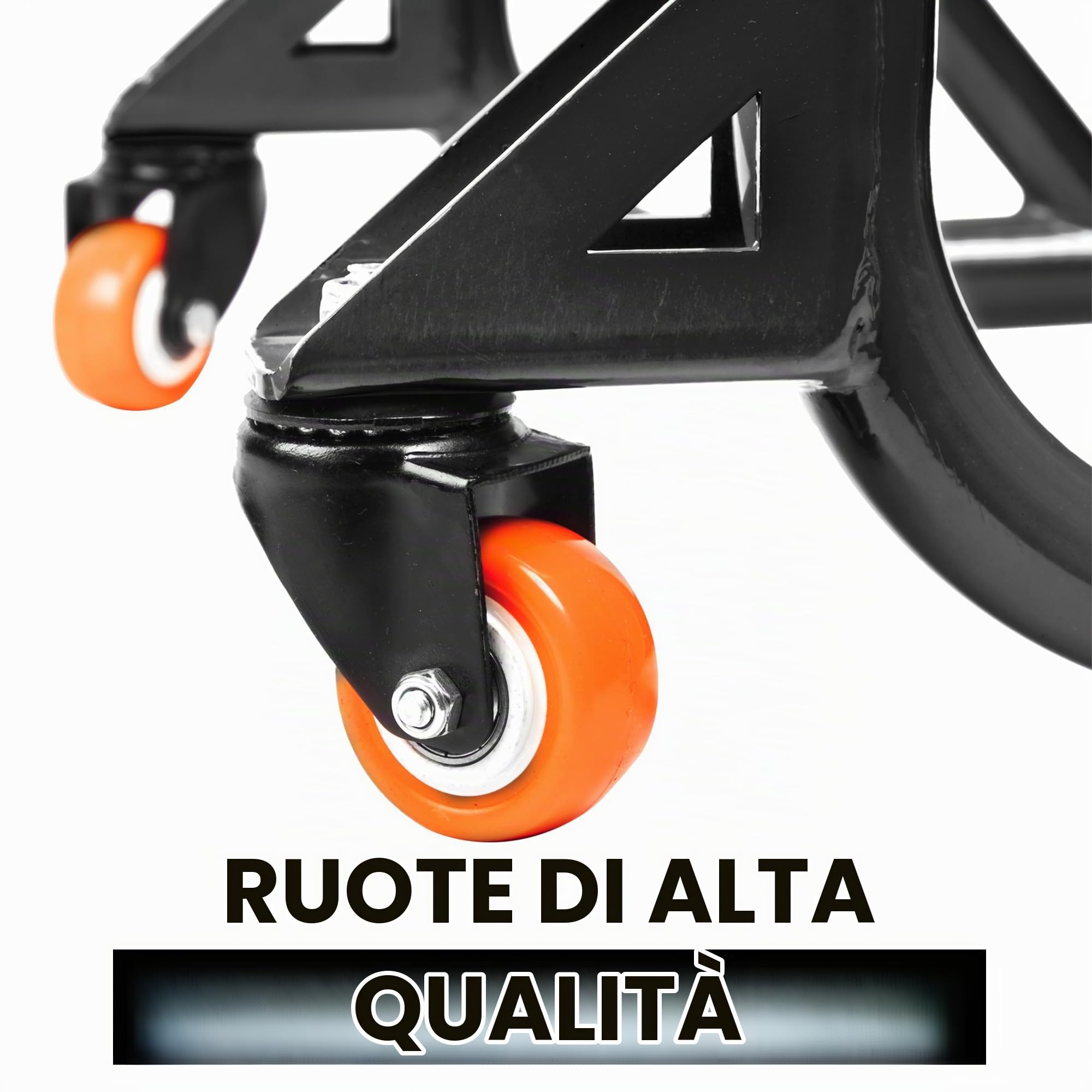 Grand Pitstop Cavalletto posteriore universale regolabile per moto con poggia forcellone (smontabile a 360°, nero, peso moto fino a 226 kg)