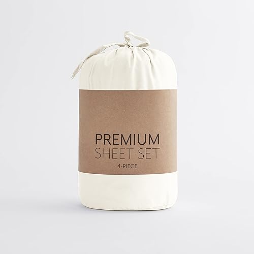 Miniatura 9 de Linen Market Sábanas para cama de tamaño Queen (marfil)  Duerme mejor que nunca con estas sábanas Queen suaves y refrescantes  Bolsillo profundo