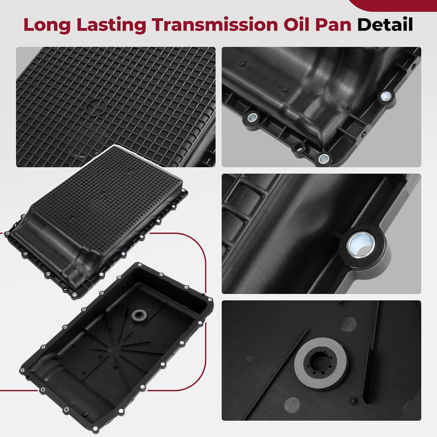 265-897 Transmission Oil Pan + 10R80 Ten Speed Transmission Filter Kit Compatible with 2017-2023 Ford F150, 2018-23 Expedition/Mustang/Lincoln Navigator, 19-23 Ranger, 21-23 Explorer FT202 HL3Z7A194A