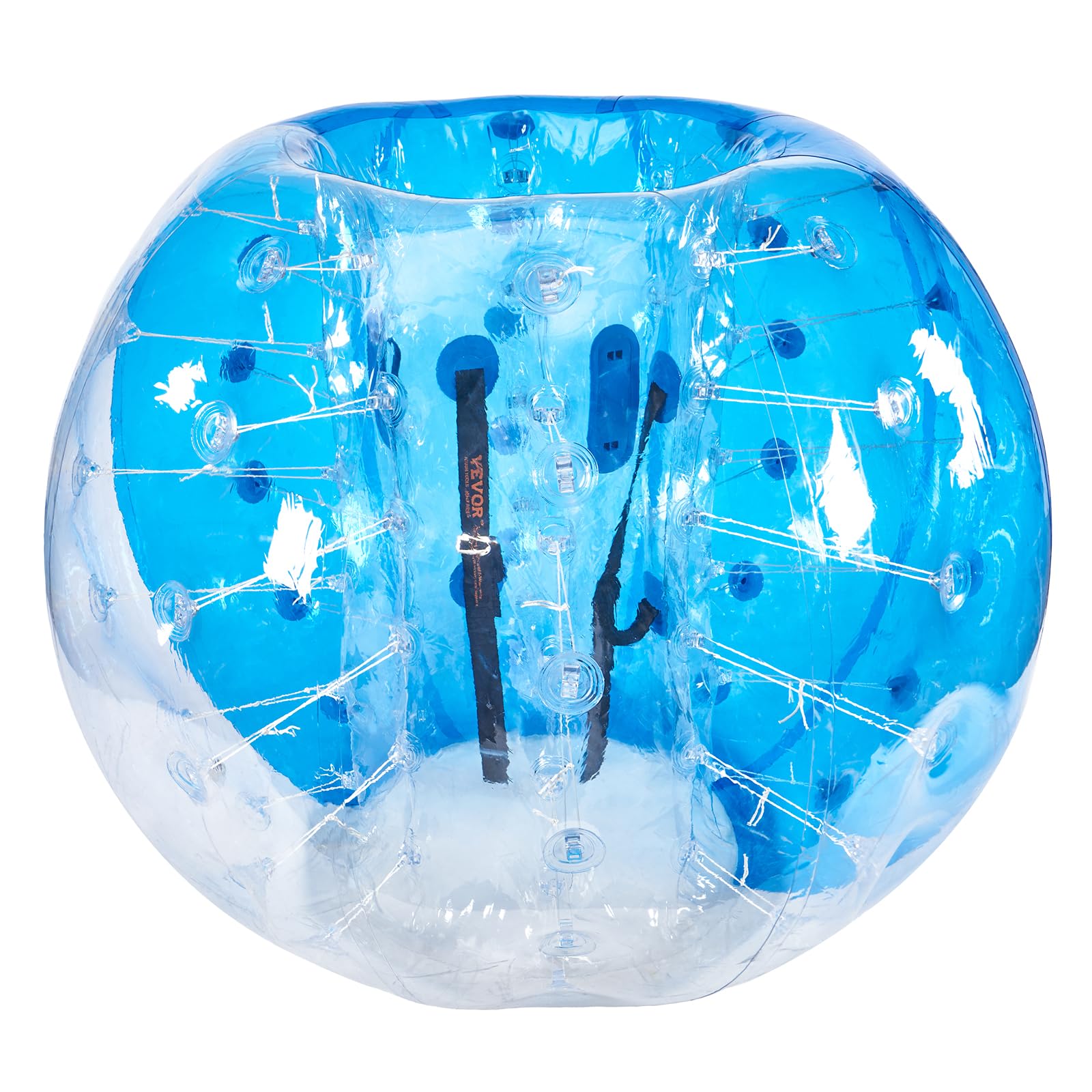 VEVOR Bulle Gonflable de 1,5 m, Balle Pare Chocs à Bulles en PVC pour Hamster Humain 0,8 mm d'Épaisseur pour Adolescents et Adultes Jeux d'Équipe en Plein Air Jouets Pare-Chocs Bleu et Transparent