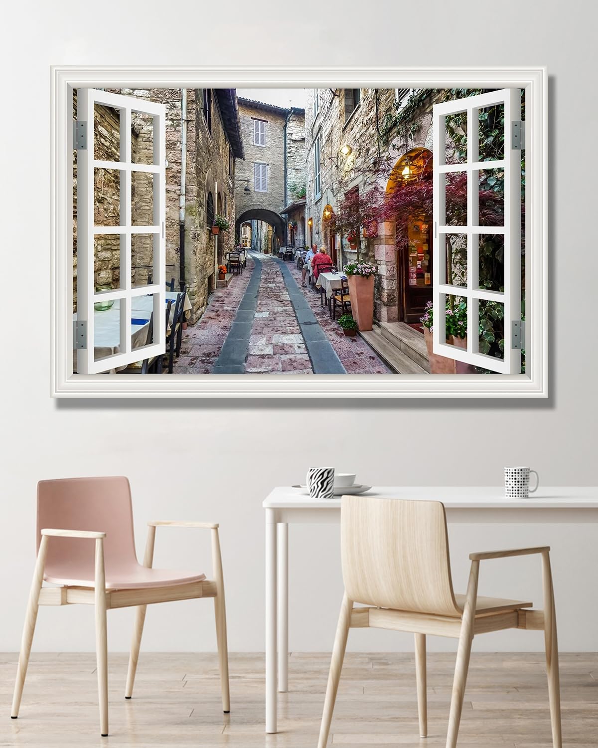 Sztuczny obraz na płótnie, dekoracja ścienna z widokiem krajobrazowym 3D, gotowa do powieszenia do domowego biura lub salonu. B18. 80 x 120 cm - 31,5 x 47,3 cala. Rama wewnętrzna