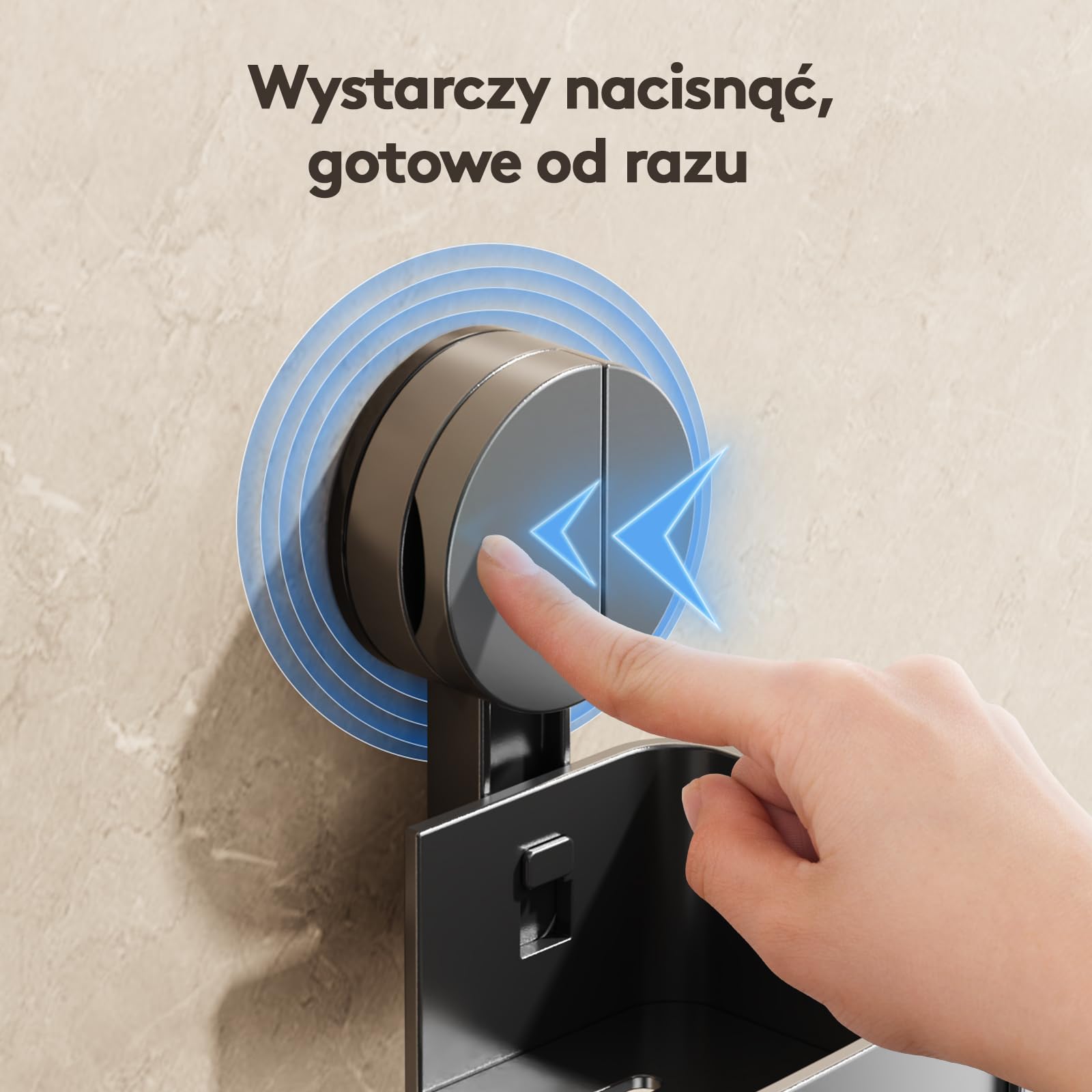 Prysznicowa Półka Z Przyssawką Bez Wiercenia | 4 Haczyki, Długość 32 cm, Nośność 10 kg, Montaż W 1 Minutę | Demontowalny I Nierdzewny Uchwyt Do Szamponu Pod Prysznic