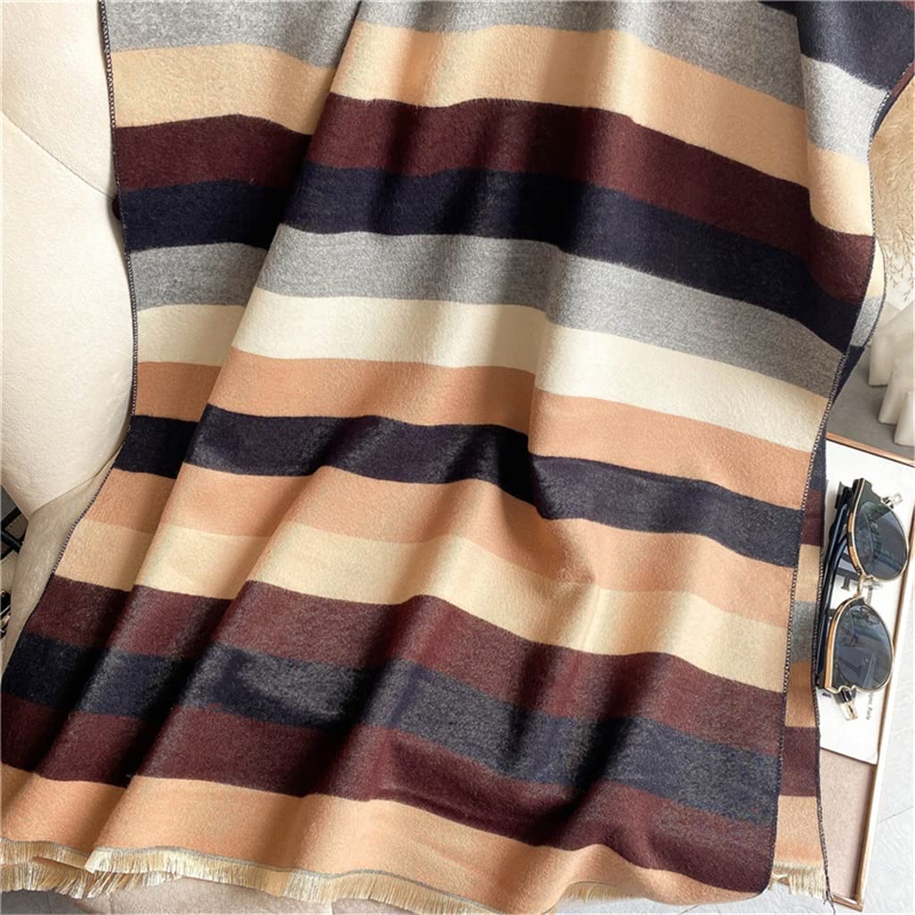 Sciarpa Invernale in Cashmere da Donna con Stampa Scialle Calda da Donna Coperta Spessa Sciarpa Reversibile Scialle da Donna