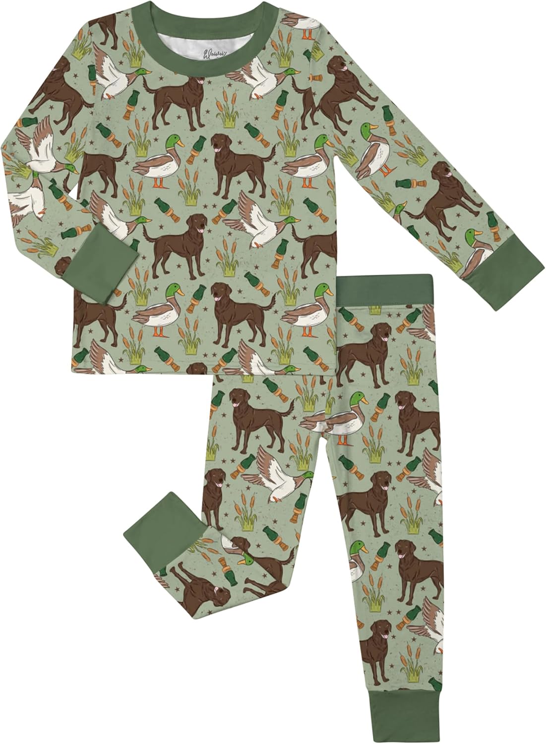 Weiwei Unisex Pajamas Set for Toddler Boys Girls, Long-Sleeve Sleepwear for Kids, Baby Pjs 2pcs