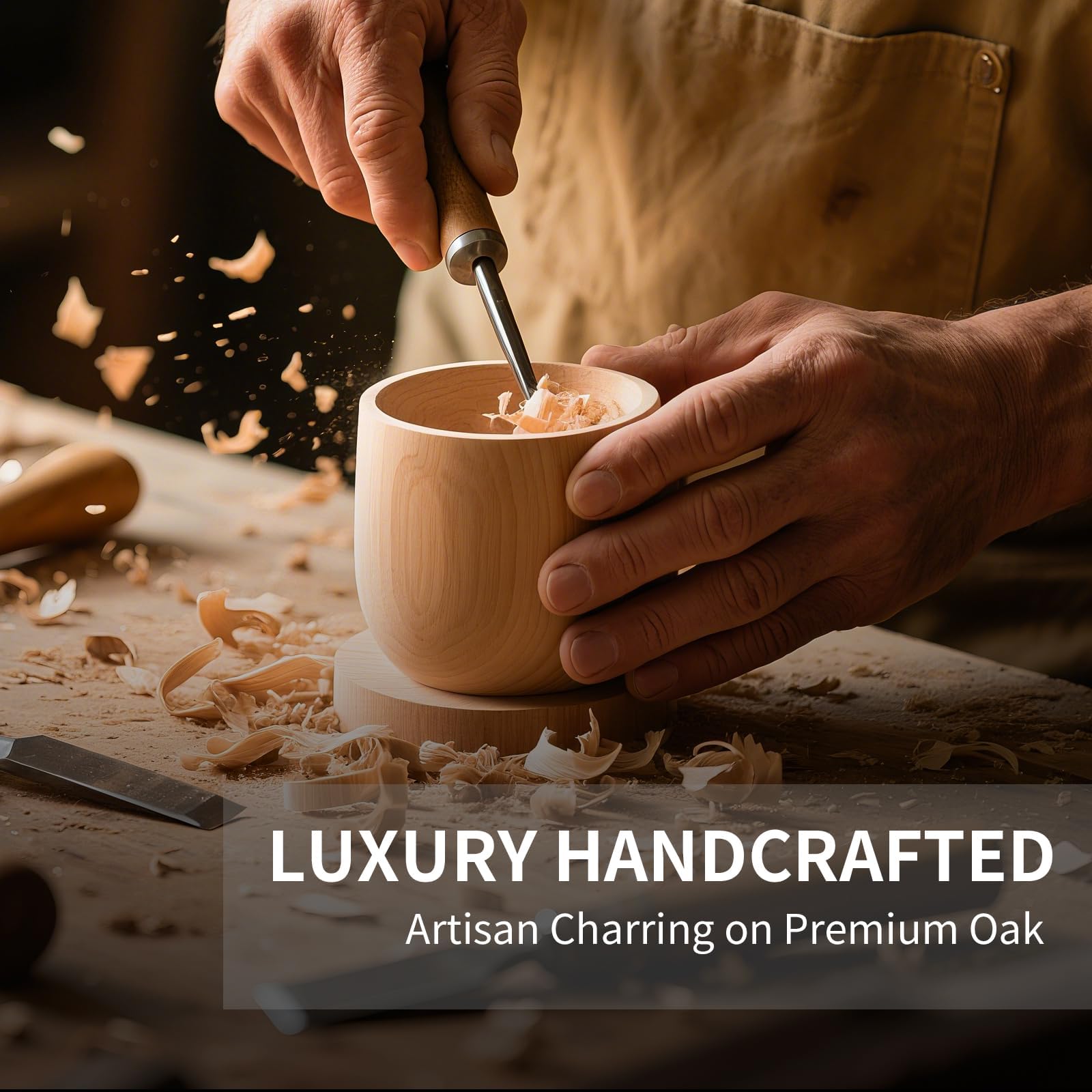 Verres à whisky en bois pour hommes – Verres à bourbon en bois carbonisé, parfaits pour les hommes qui ont tout, cadeau pour papa ou copain pour la Fête des pères, anniversaire, Noël