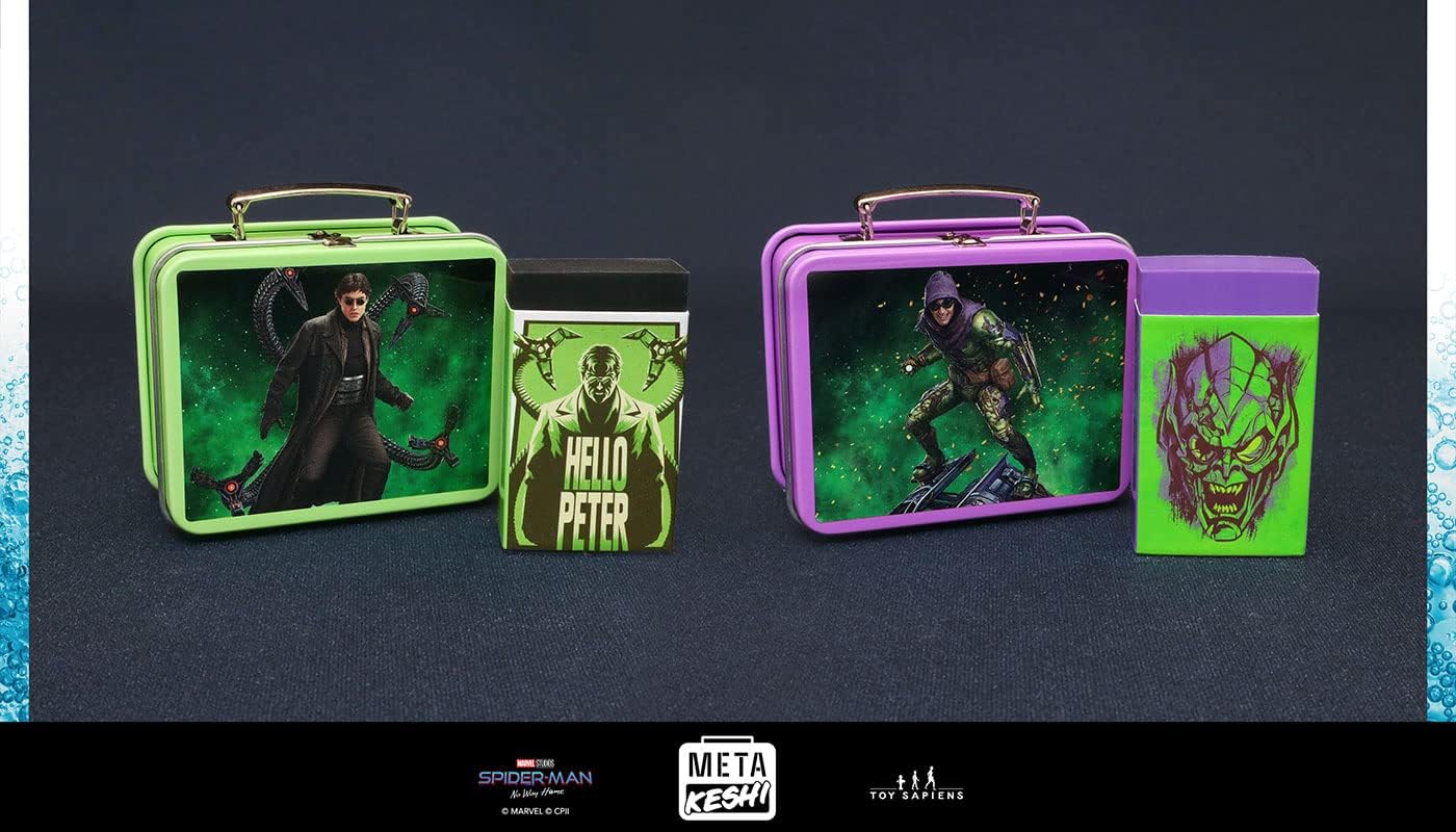 Metakeshi Spider-Man: No Way Home Series 1 (Box of 10), Red, Approx. 2.0 x 2.8 x 1.2 inches (5 x 7 x 3 cm) (Can Case), Approx. 2.0 x 1.2 x 0.4 inches (5 x 3 x 1 cm) (Eraser)