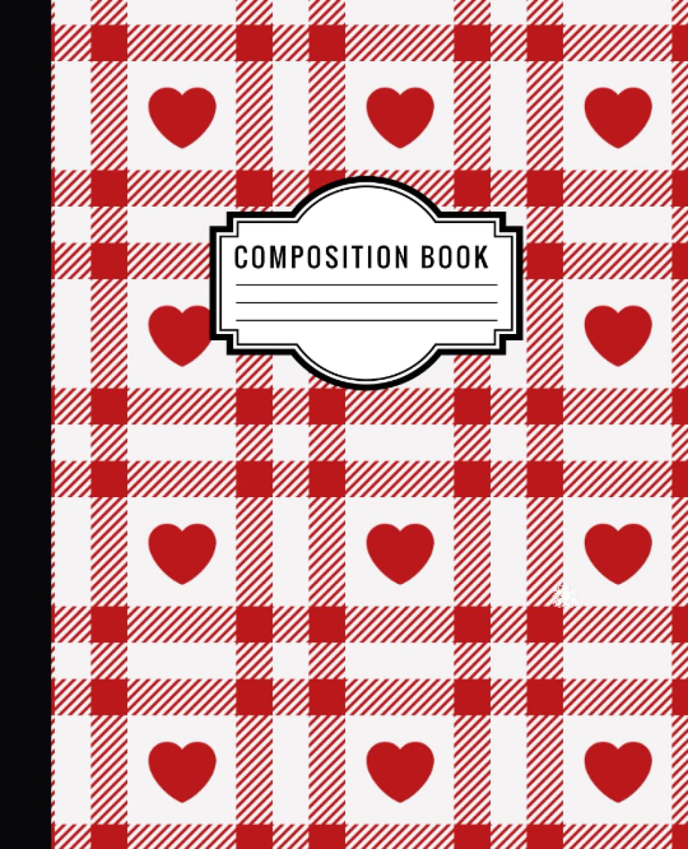Red Plaid Hearts Composition Notebook: Valentine's Day Journals