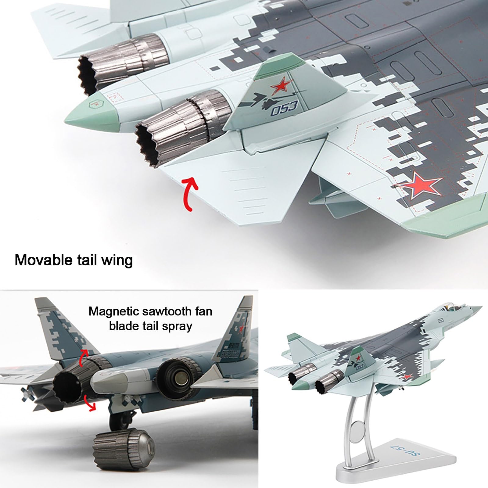 Amazon.co.jp: 1:72 スケール SU-57 ステルス戦闘機合金ジェット
