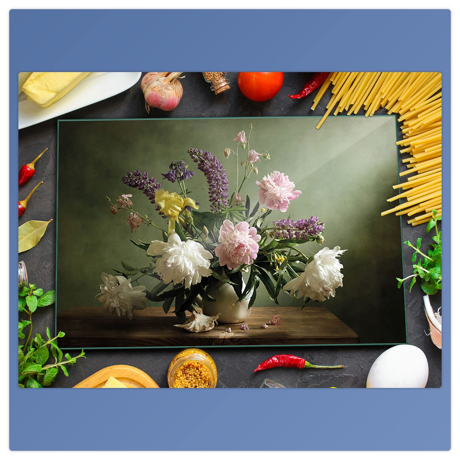 decorwelt Afdekplaat voor fornuis, 80 x 52 cm, 1-delig landschap