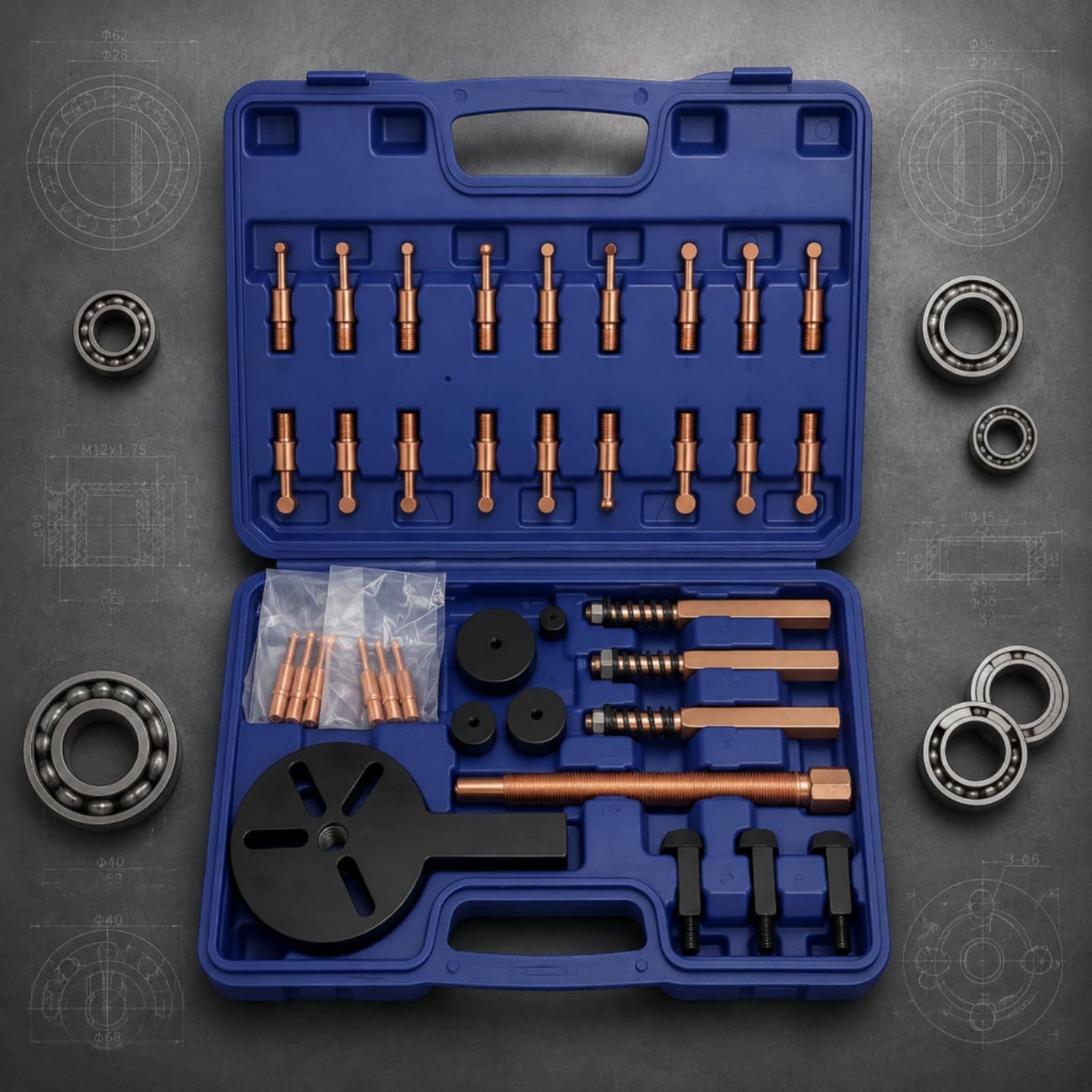Kit Estrattore Cuscinetti Professionale Estrattore di Cuscinetti Multifunzione Utensili per Meccanici