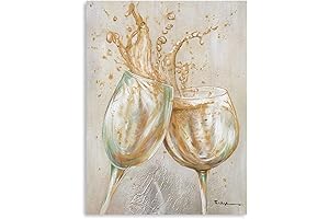 Rustic Wine Bar Pictures Wall Decor: Wine Cup Canvas Painting