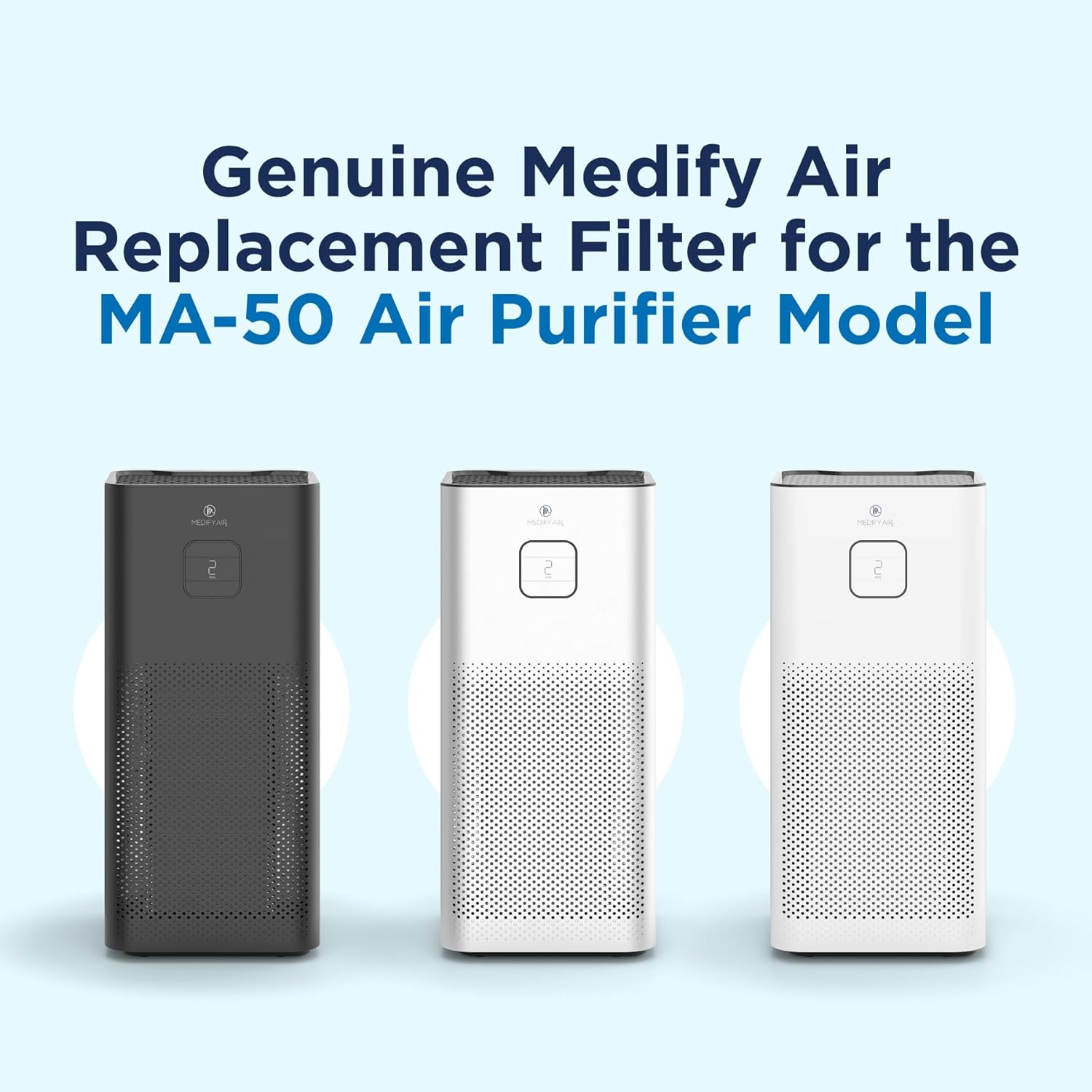 Medify Air MA-50 Genuine Replacement Filter | for Allergens, Wildfire Smoke, Dust, Odors, Pollen, Pet Dander | 3 in 1 with Pre-filter, HEPA H14, and Activated Carbon | Removal to 0.1 Microns | 1-Pack - Image 7
