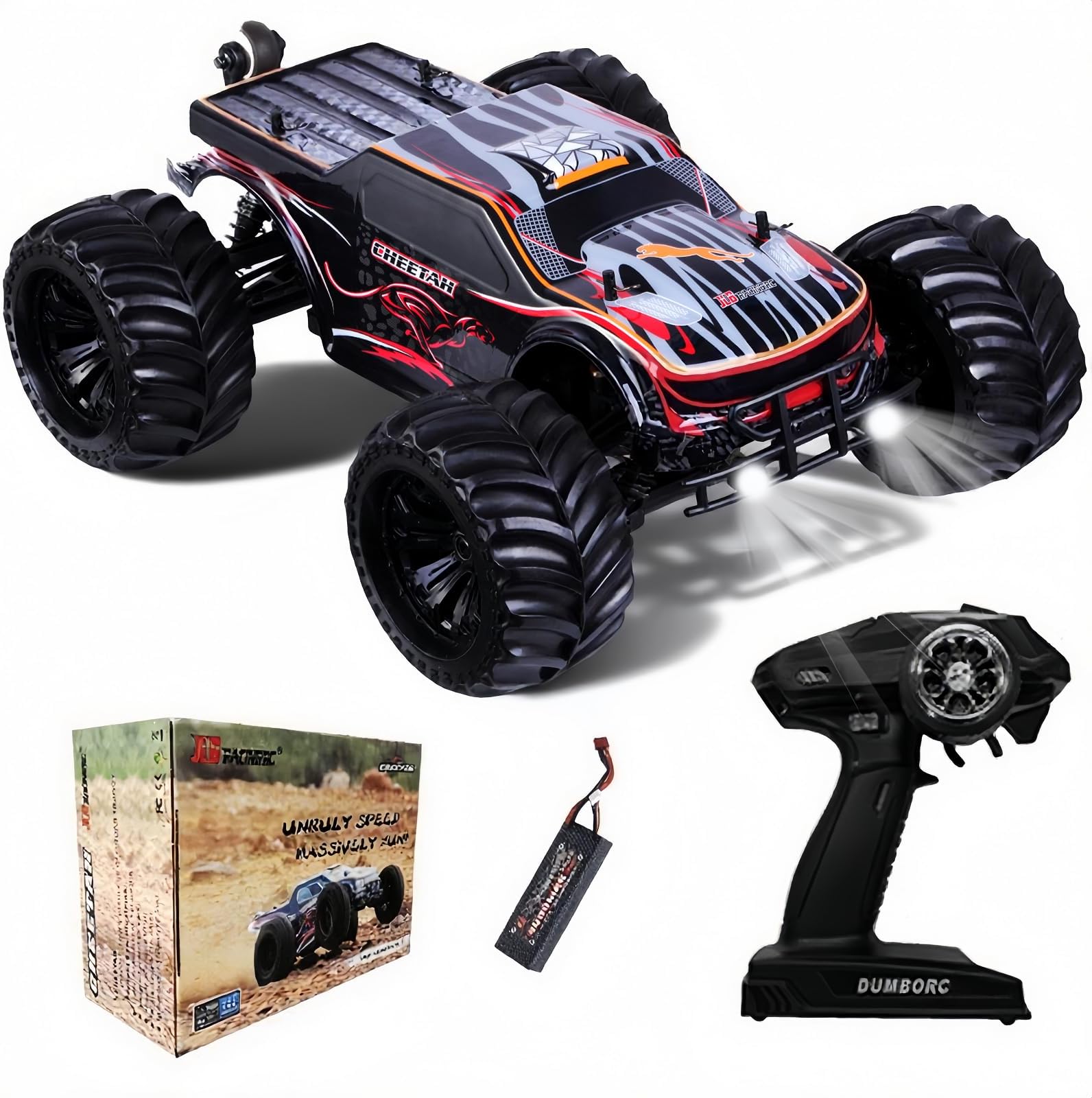 JLBRACINGRC 1/10 Brushless RC Car for Adults,Fast 50+ mph High Speed RTR RC Truck, 4WD Offroad Monster Truck, 2.4GHZ Radio Controlled Electric Remote Control Car, IPX7 Waterproof Racing Vehicle