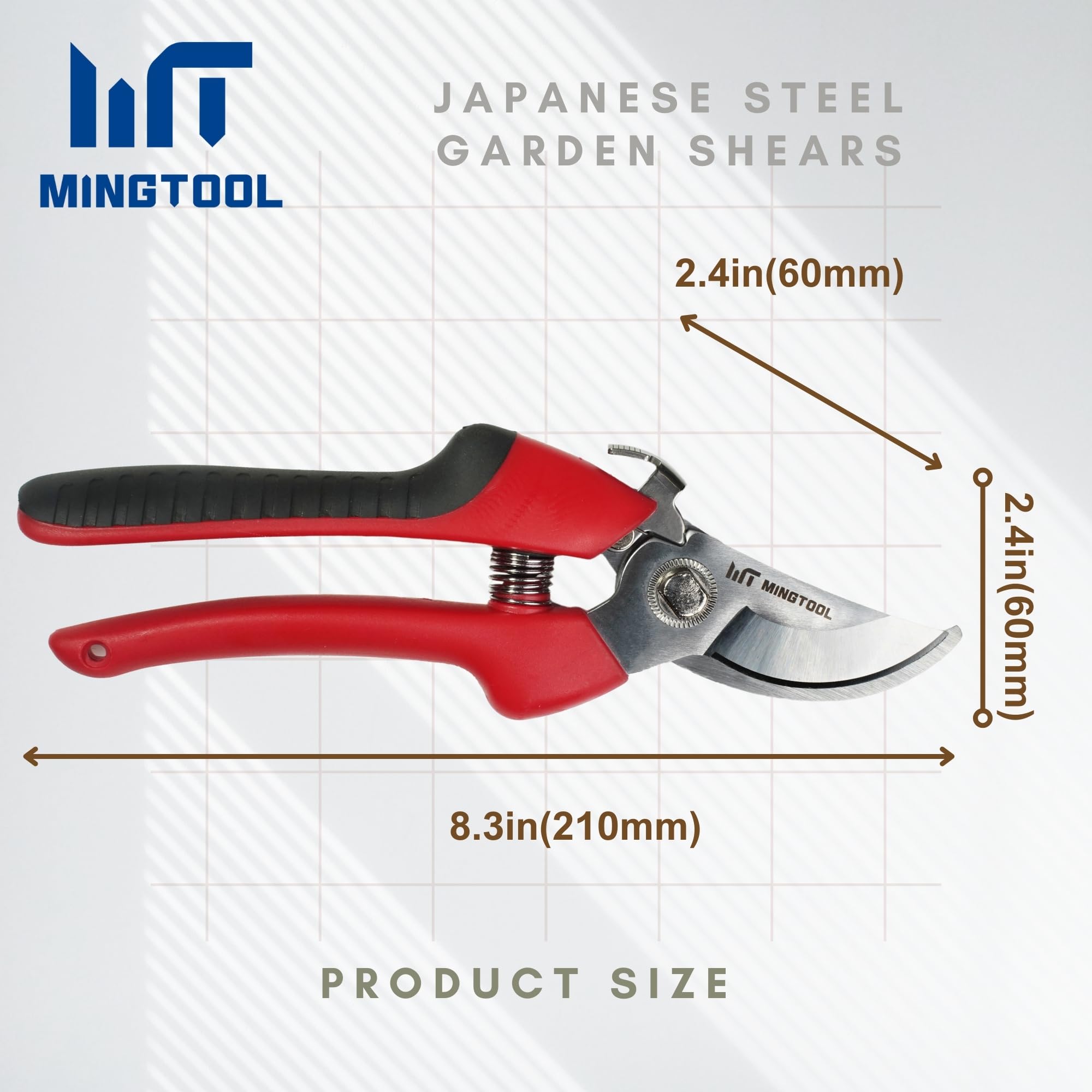 Professional Pruning Shears - 8 Inch Carbon Steel -2