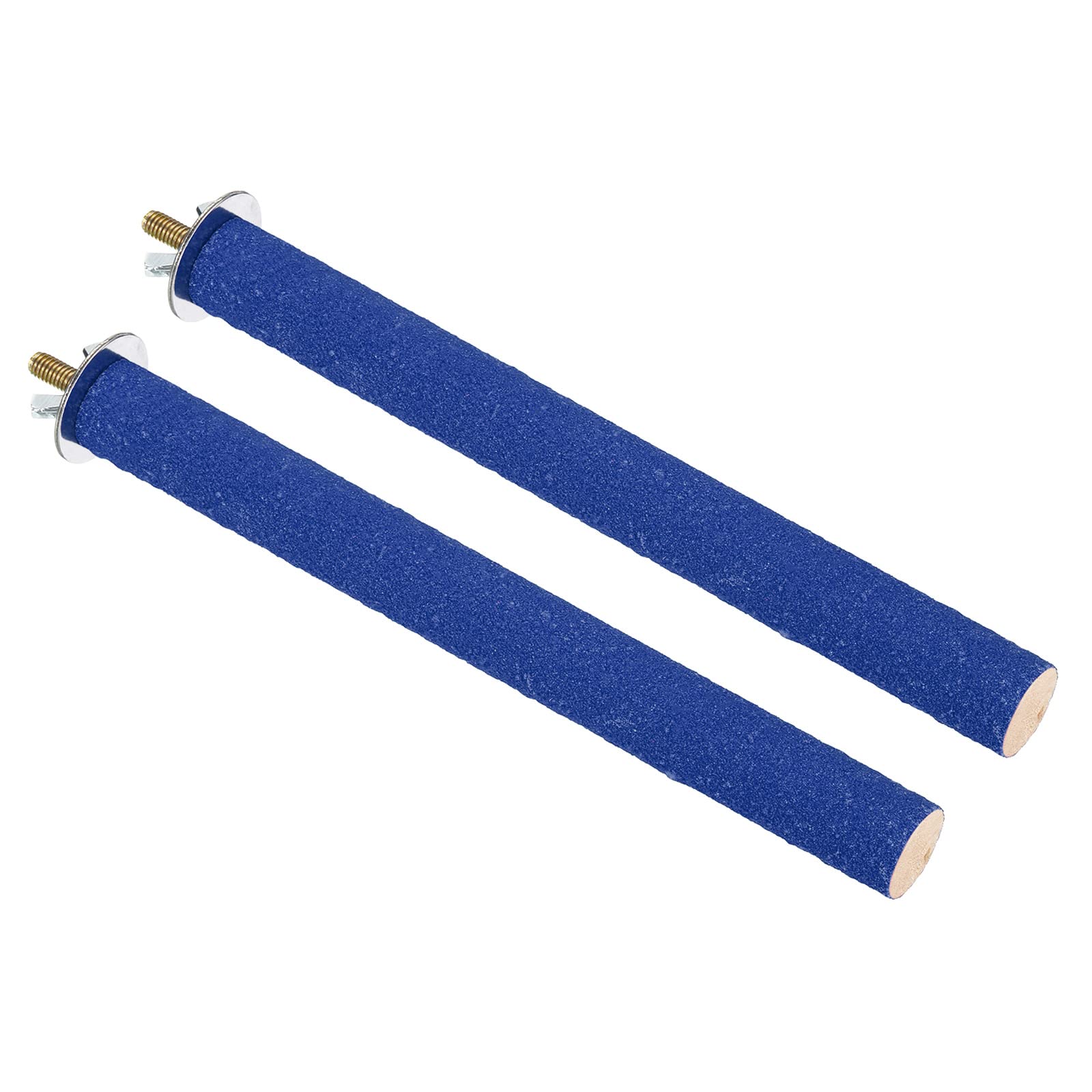 PATIKIL 0.8x7.8 Inch Bird Cage Perch, 2 Pack Parrot Stand Paw Grinding Stick Bird for Parakeet Cockatiel Cage Accessories, Blue