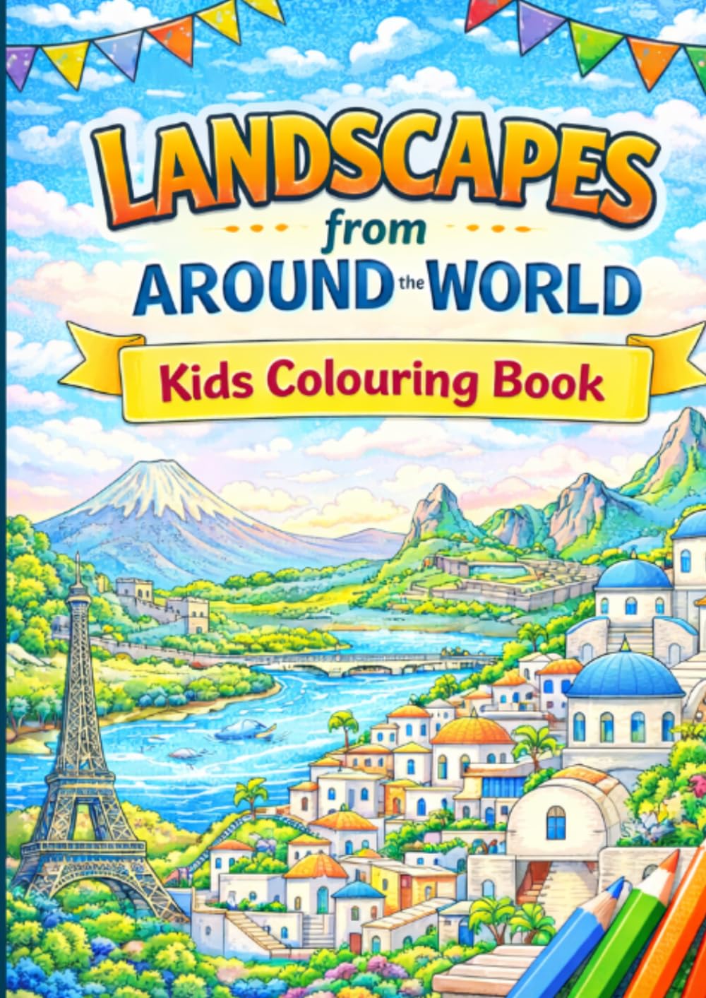 Kids Colouring Landscapes from around the world