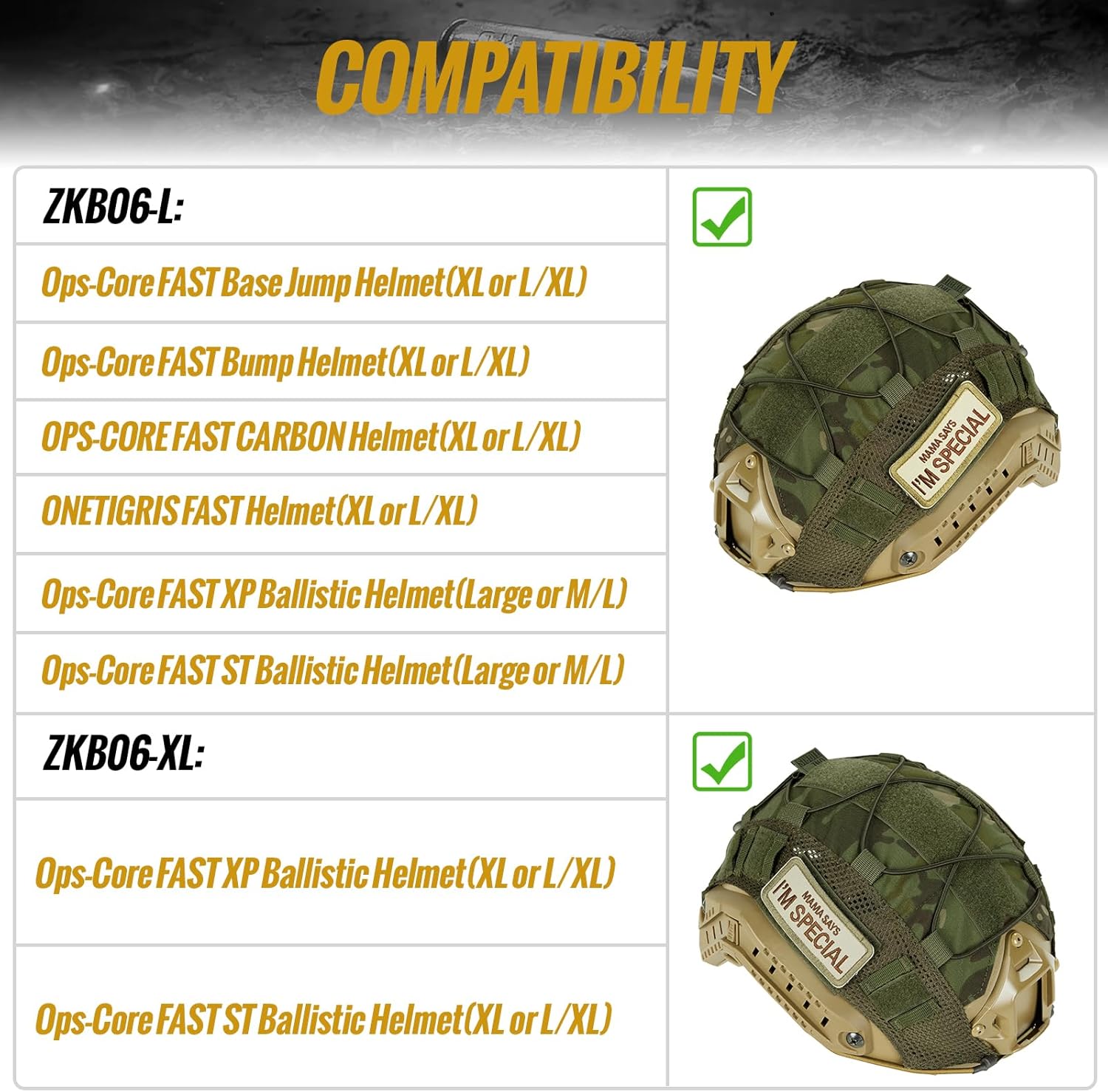 OneTigris Multicam Helmet Cover - No Helmet - High Speed BBs - View #9