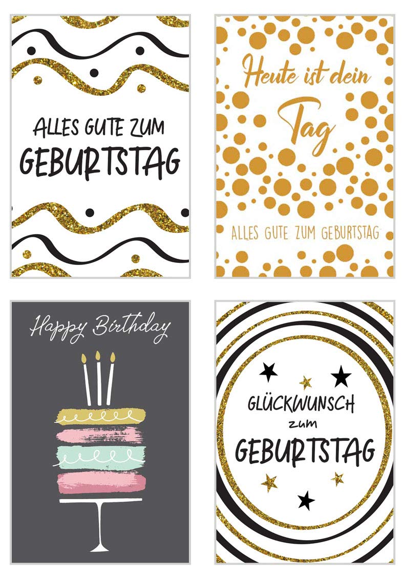 Edition Seidel Set 12 Biglietti Di Auguri Di Compleanno Con Buste – Design Esclusivi