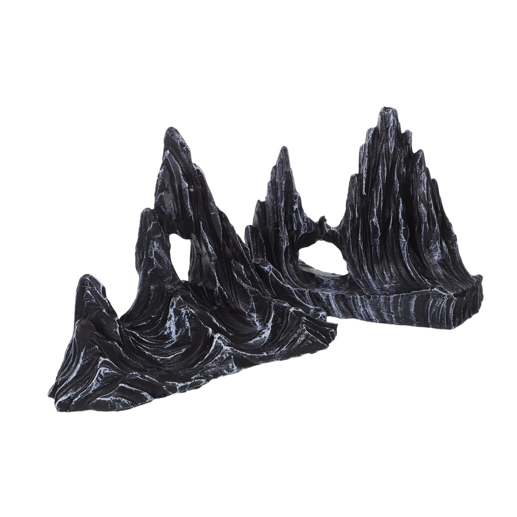 2 Piezas De Decoración De Montaña Artificial para Pecera Cueva para Esconder Peces Betta Refugio De Resina para Pecera Roca De Resina De Montaña Paisaje