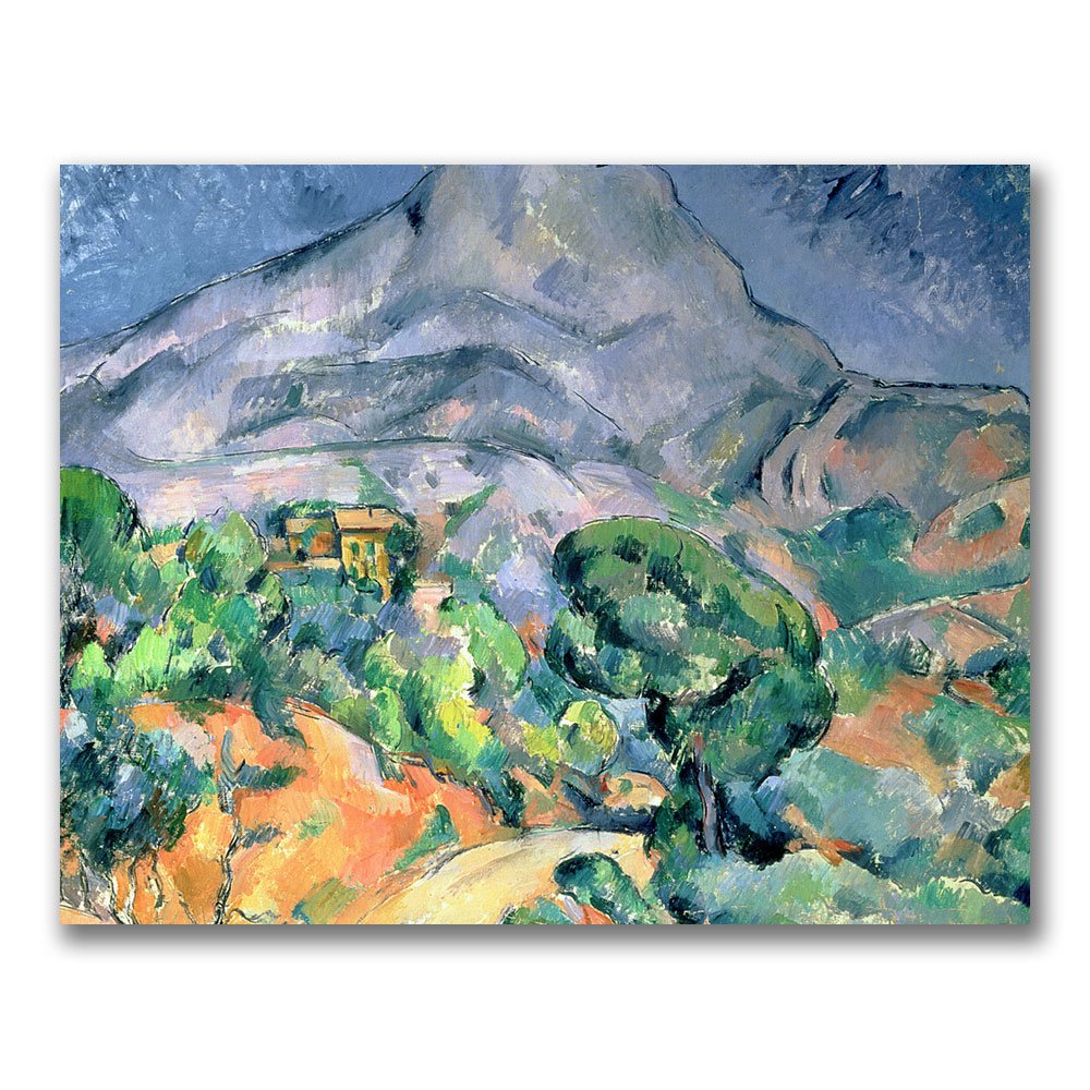 Trademark Fine Art Mont Sainte Victoire II Canvas Wall Art by Paul Cezanne 35 by 47-Inch
