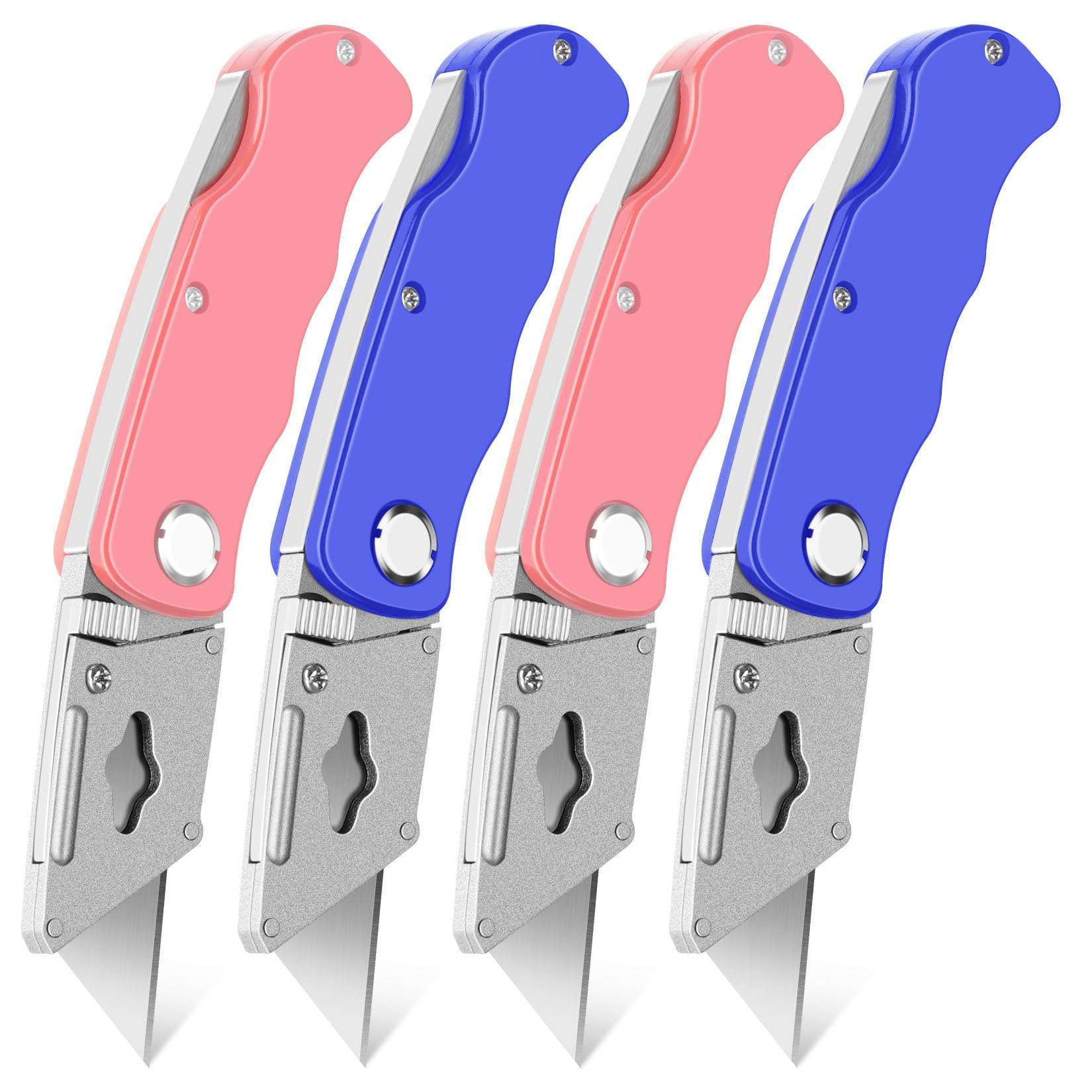 Jetmore Box Cutter 4 Pack - Utility Knife with Blades -8 Jetmore Box Cutter 4 Pack - Utility Knife with Blades -8