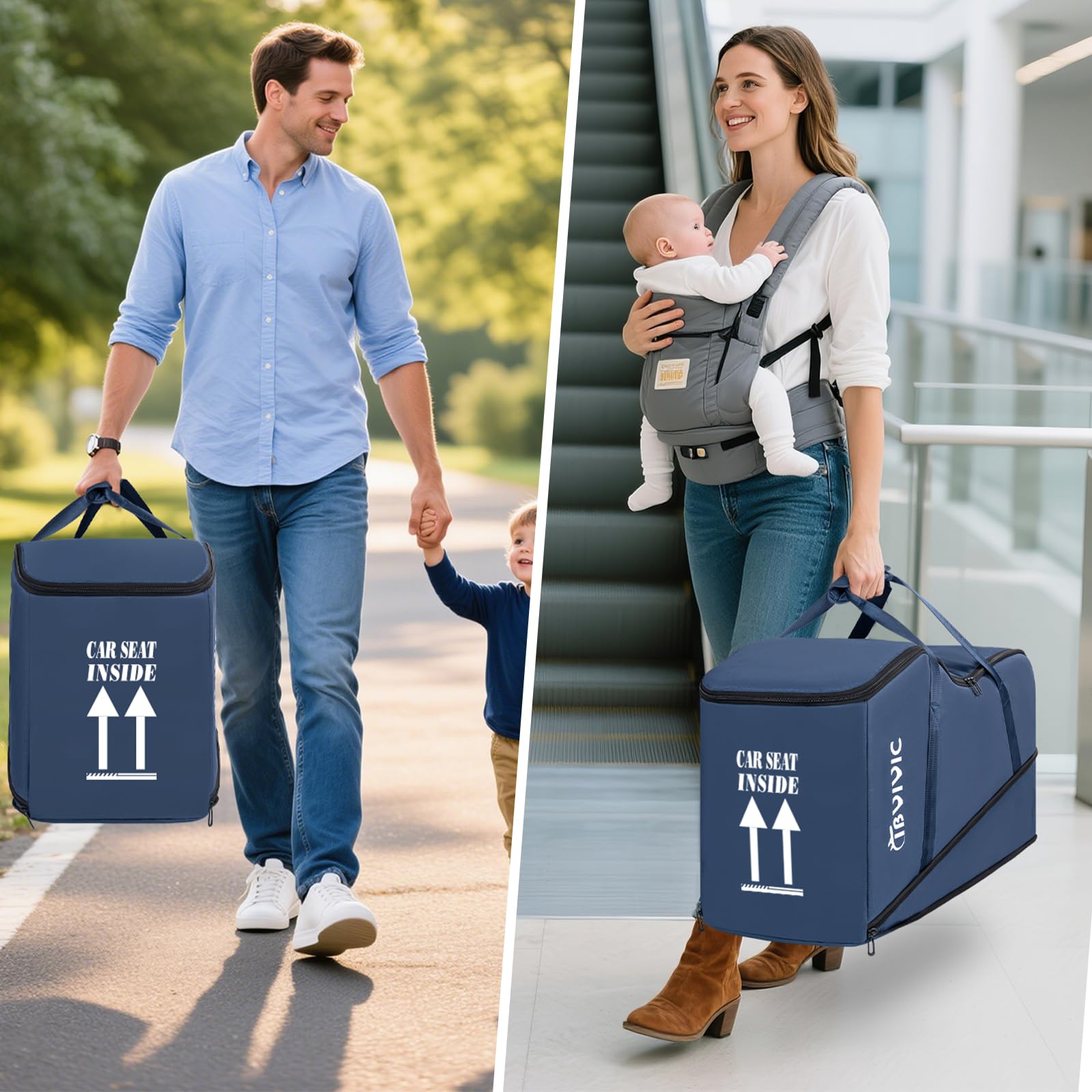 IBVIVIC Sac de voyage pour siège auto Aria et Mesa, siège auto pour bébé (bleu)