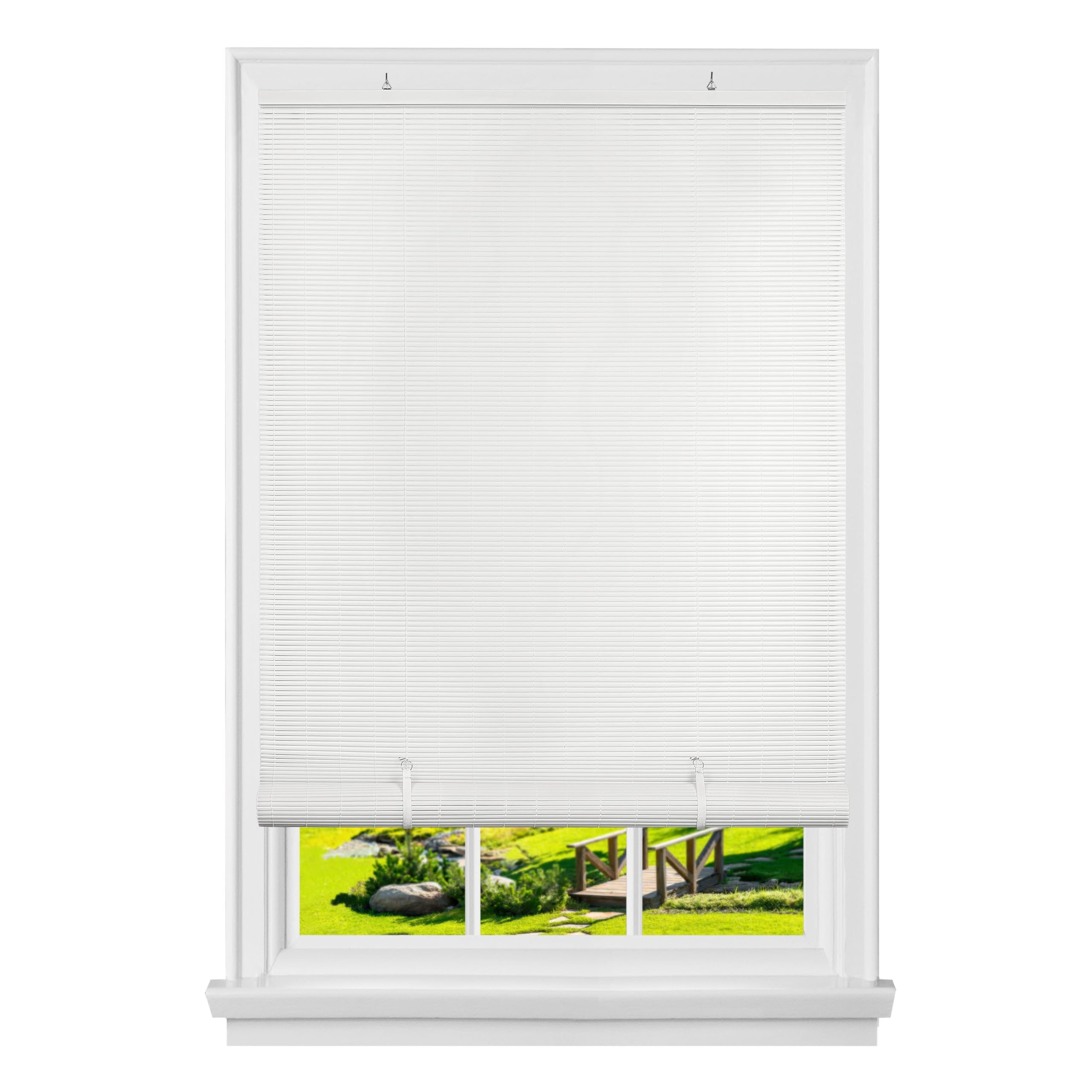 Achim 60 x 72 in. Cordless Solstice Vinyl Roll-Up Blind, White